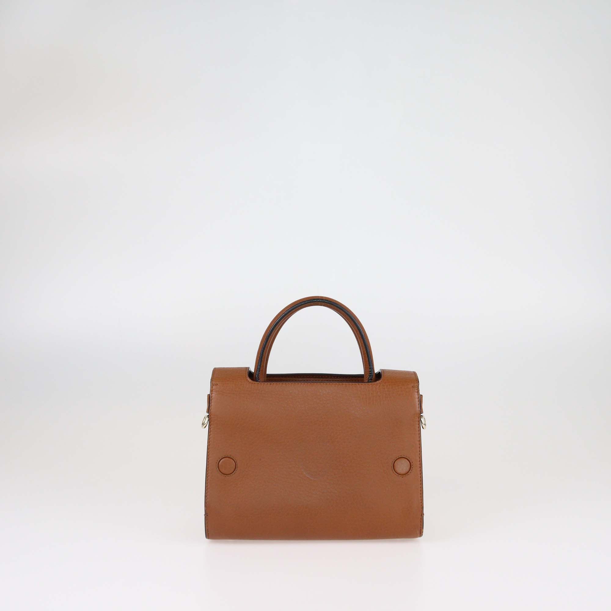 Christian Dior Brown Leather Small Diorever Top Handle Bag