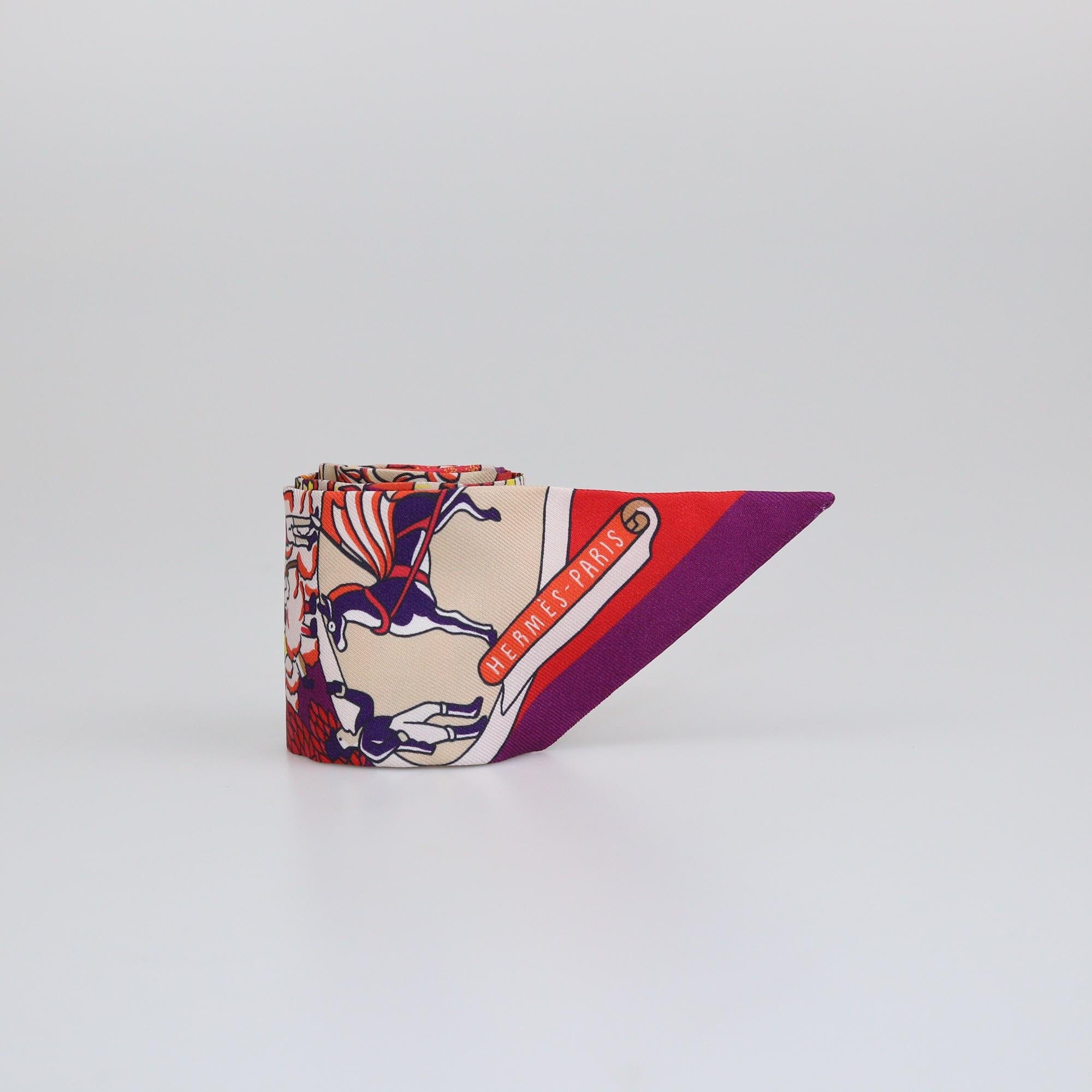 Hermes Multicolor Exposition Universelle Print Twilly Womens Hermes