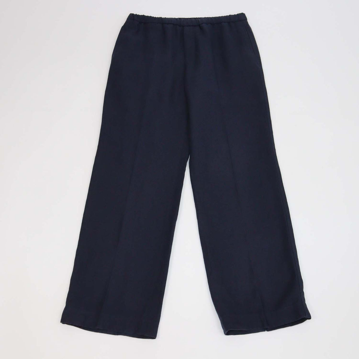 Loro Piana Navy Blue Linen Blend Marlyn Straight-Leg Trousers
