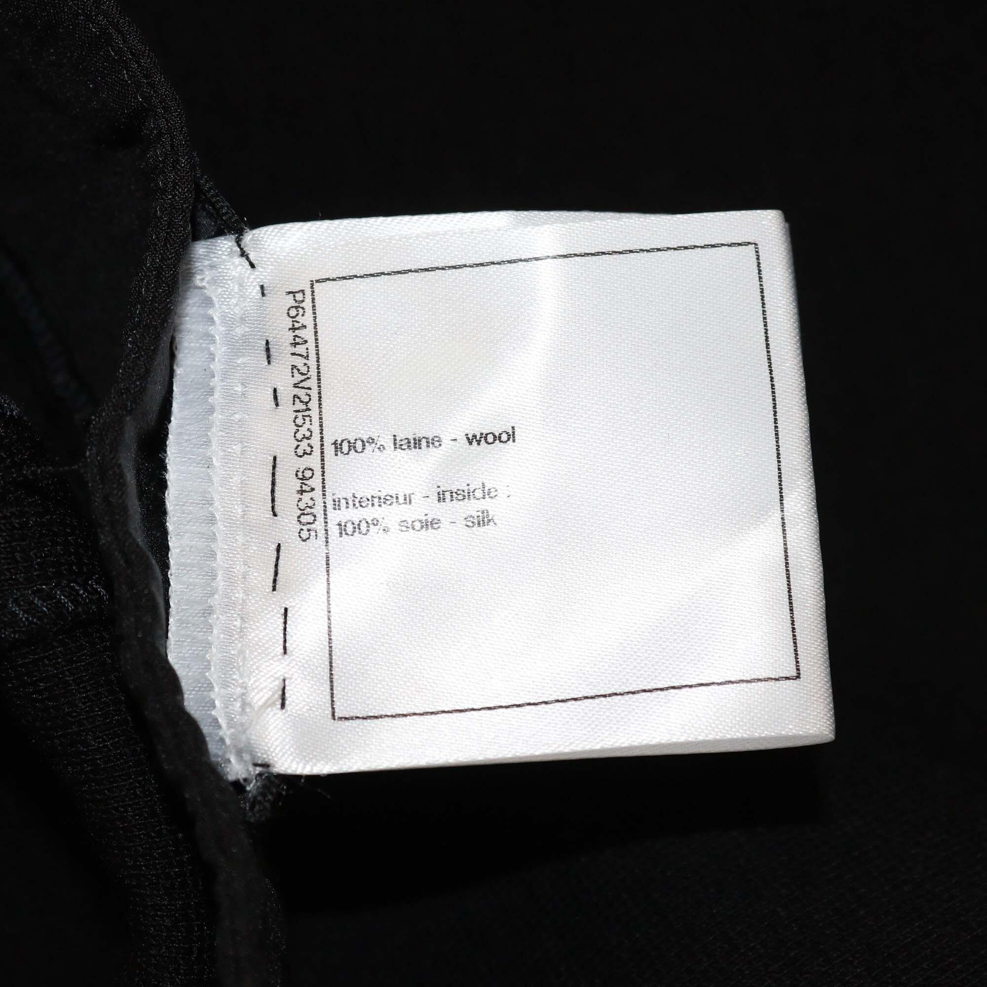 Chanel Black Two Front Pocket Skinny Pants Womens Chanel