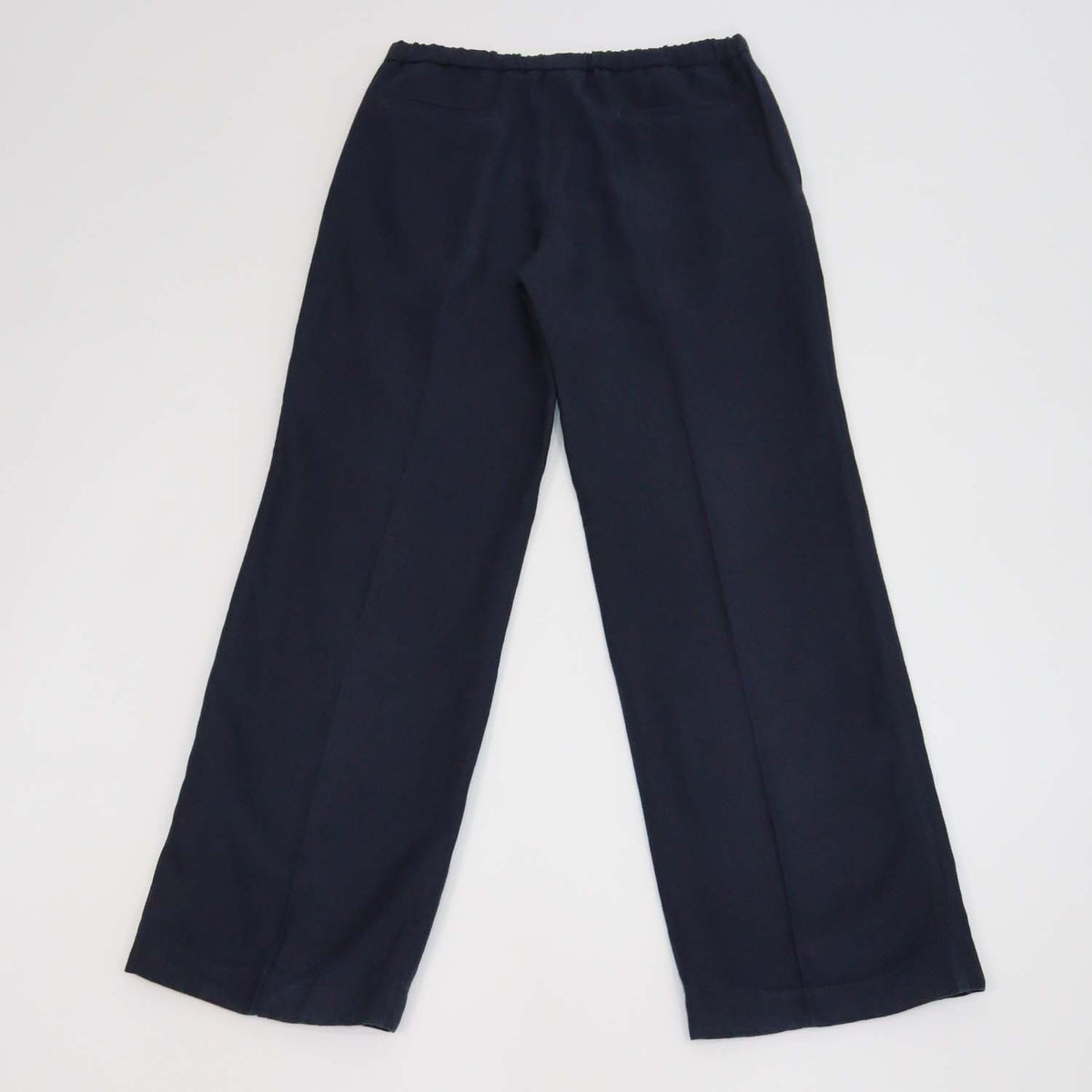 Loro Piana Navy Blue Linen Blend Marlyn Straight-Leg Trousers