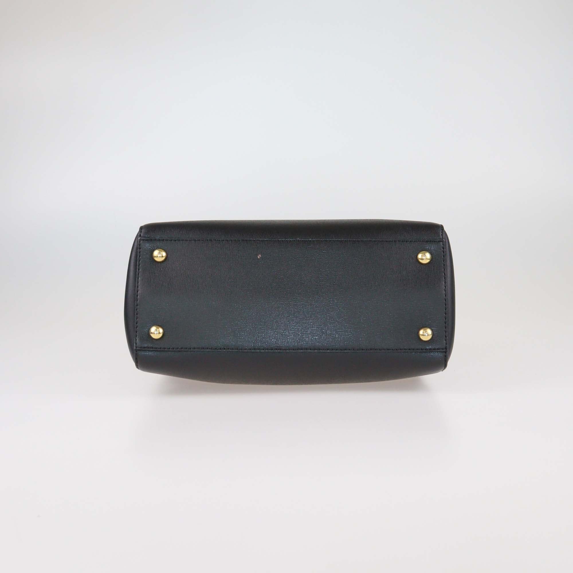 Fendi Black Leather Small 2Jours Tote