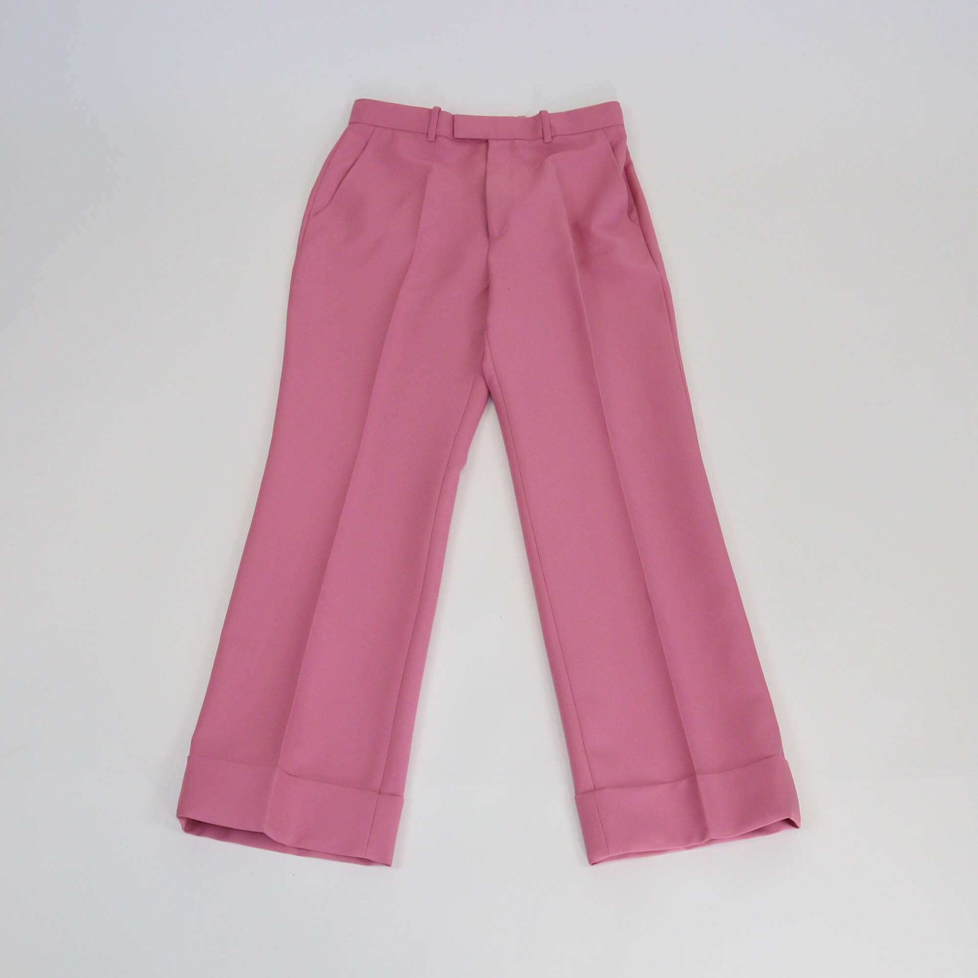 Gucci Pink Wide Leg Trouser Womens Gucci