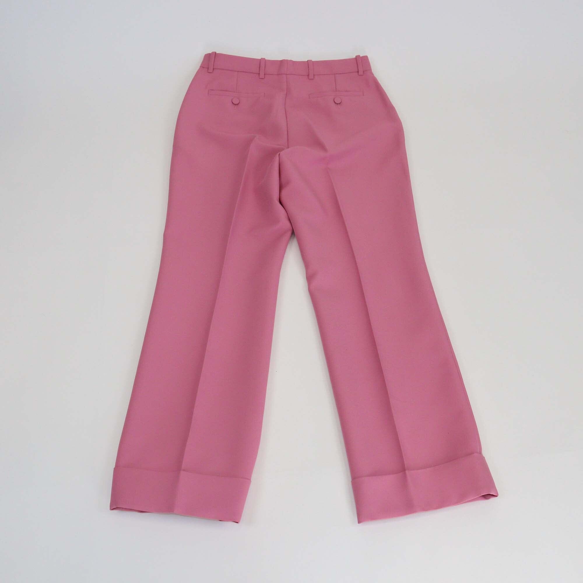 Gucci Pink Wide Leg Trouser Womens Gucci
