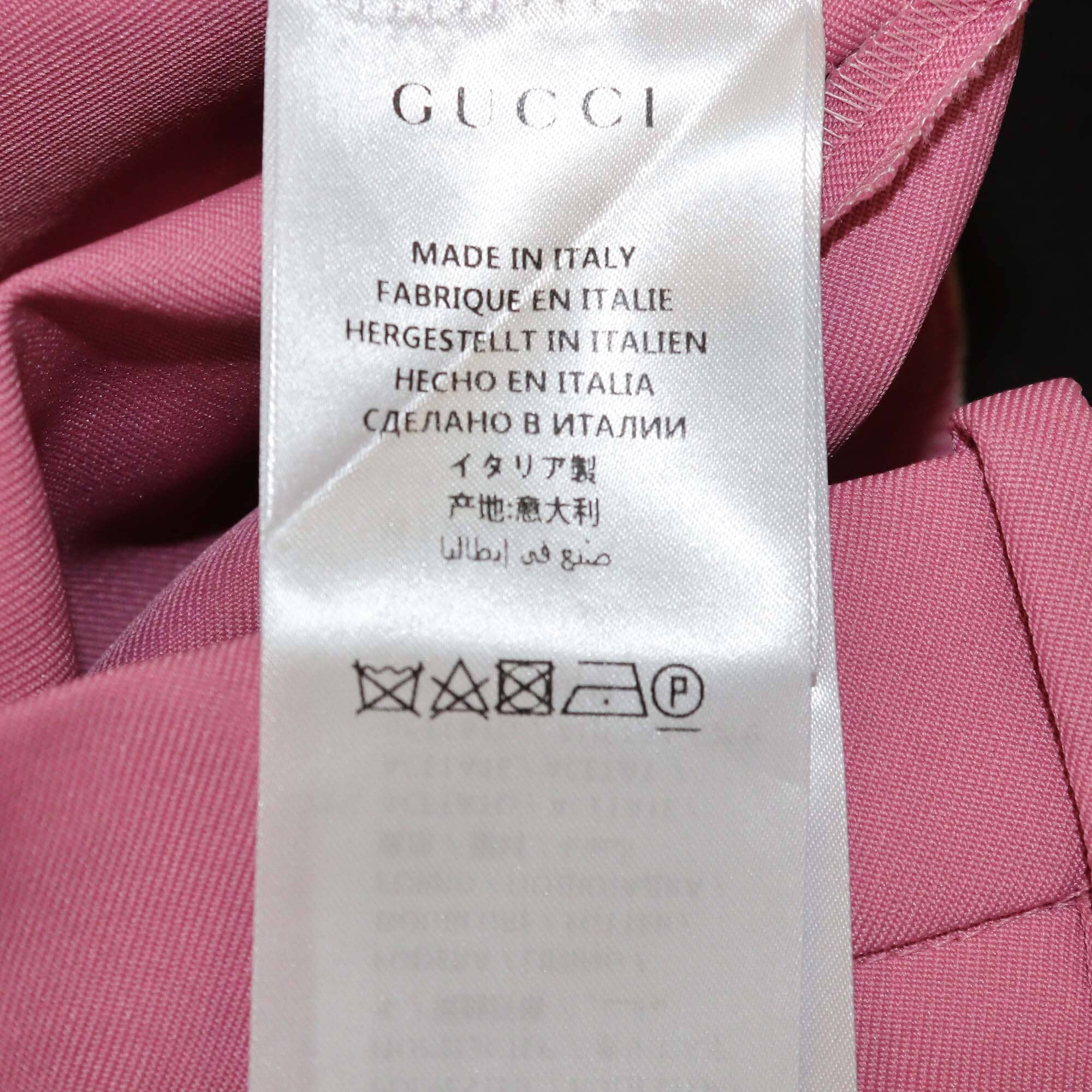 Gucci Pink Wide Leg Trouser Womens Gucci