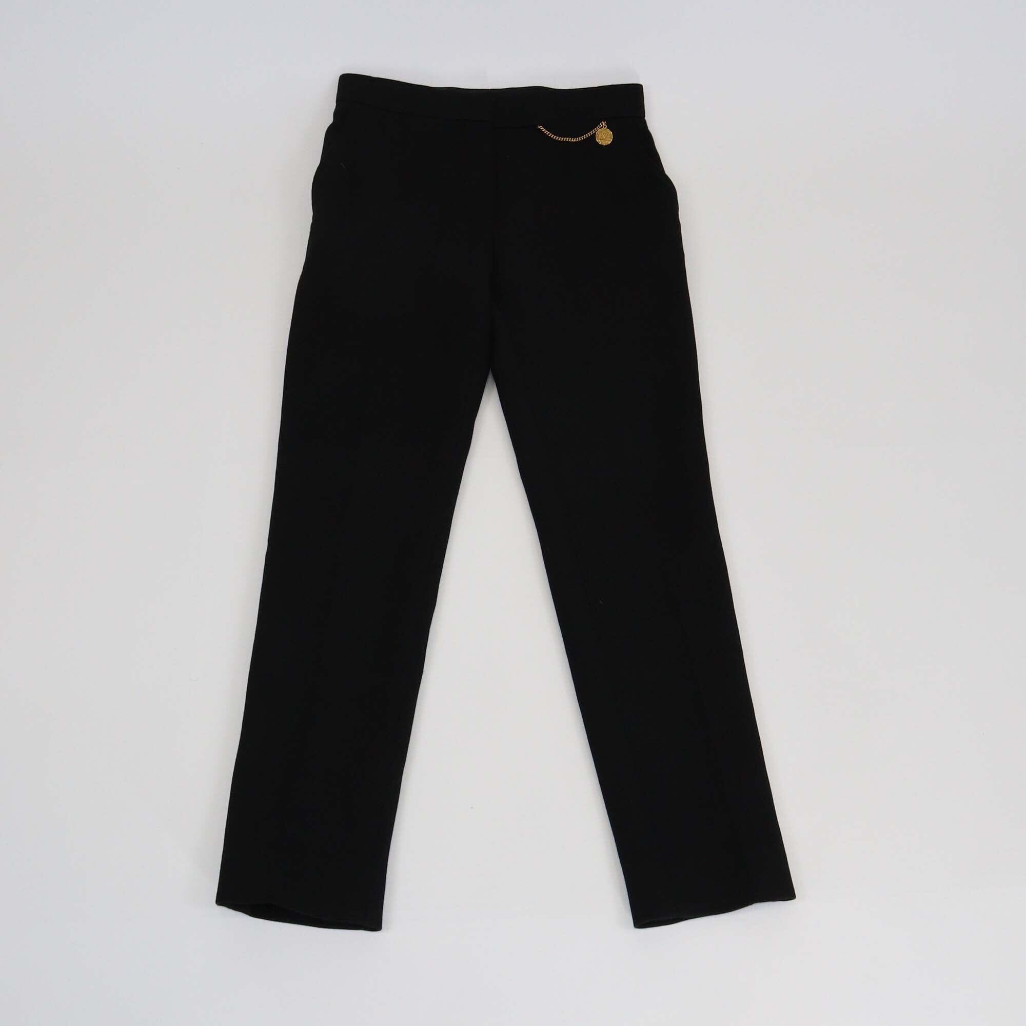 Louis Vuitton Black Chain Detail Pants Womens Louis Vuitton