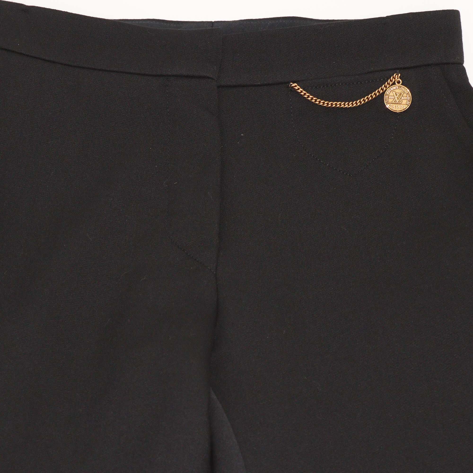 Louis Vuitton Black Chain Detail Pants Womens Louis Vuitton
