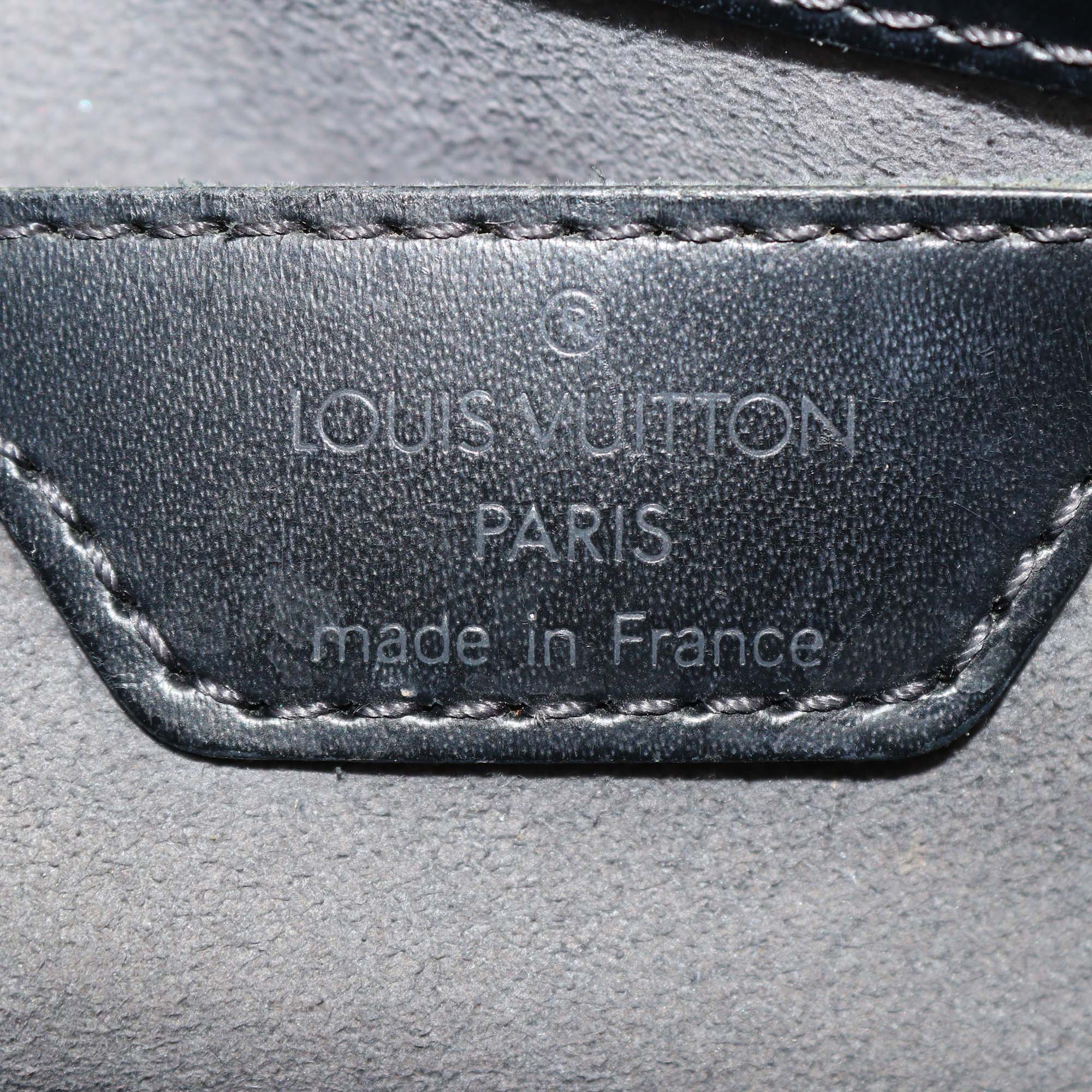 Louis Vuitton Black Epi Leather Soufflot Satchel