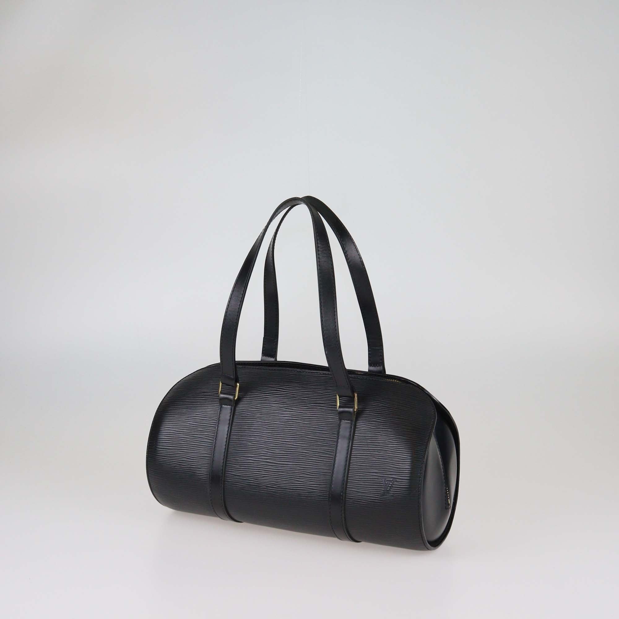 Louis Vuitton Black Epi Leather Soufflot Satchel