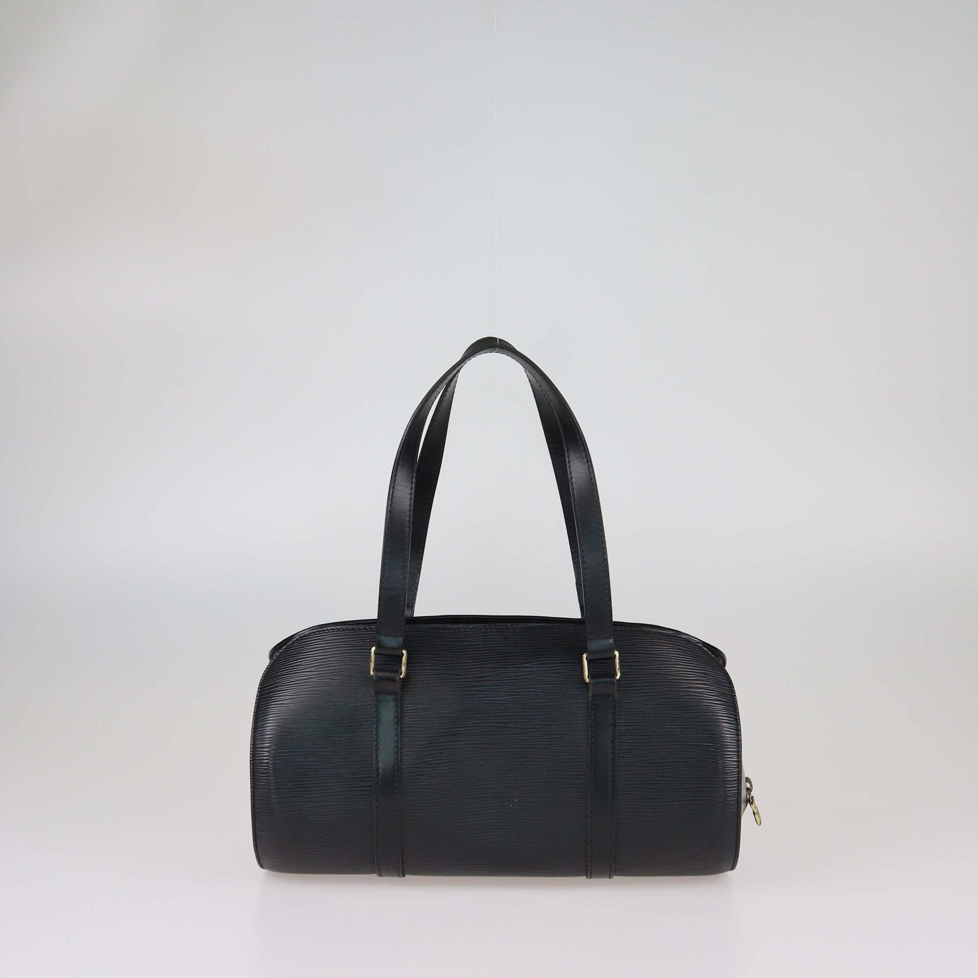 Louis Vuitton Black Epi Leather Soufflot Satchel