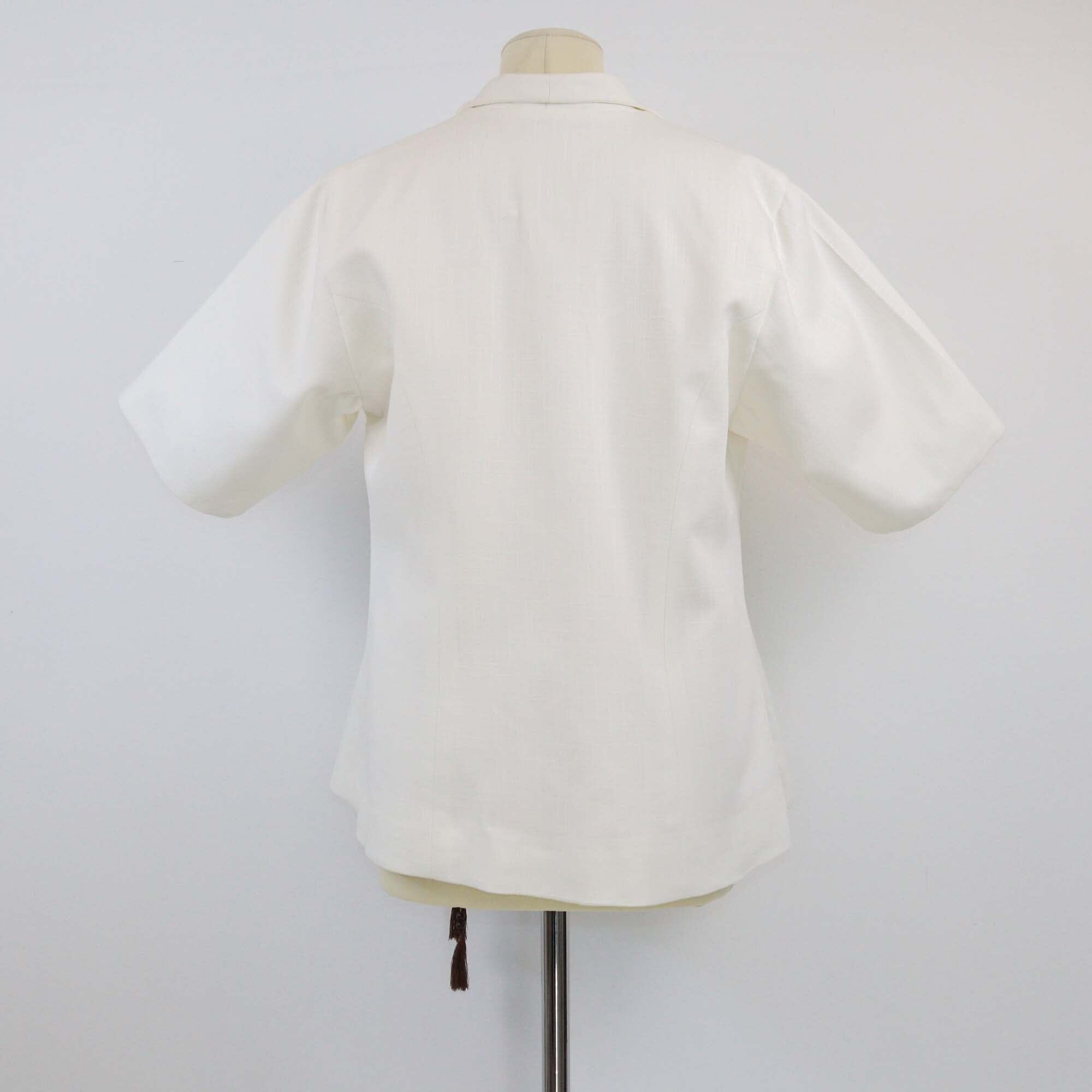 Ayesha Depala Whitre Short Sleeve Tassel Blazer Womens Ayesha Depala