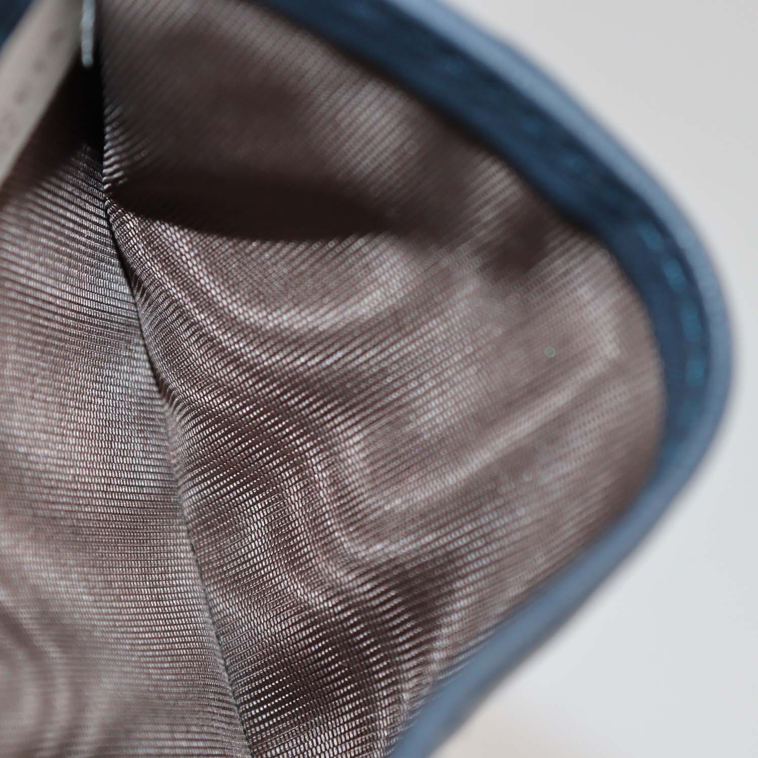 Bottega Veneta Blue Crocodile Vertical Card Case