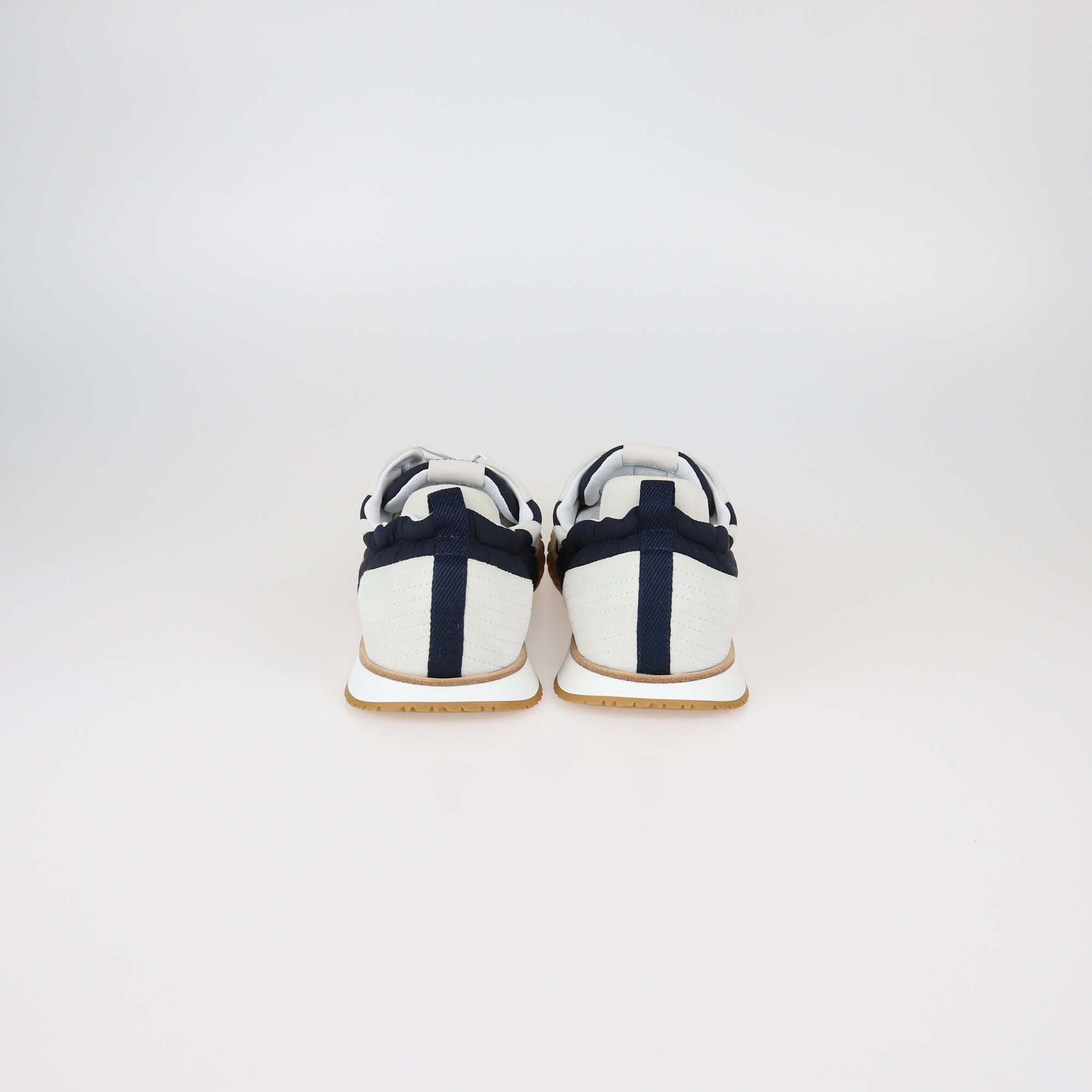 Hermès Bleu Marine/Blanc Technical Canvas and Suede Jet Sneakers