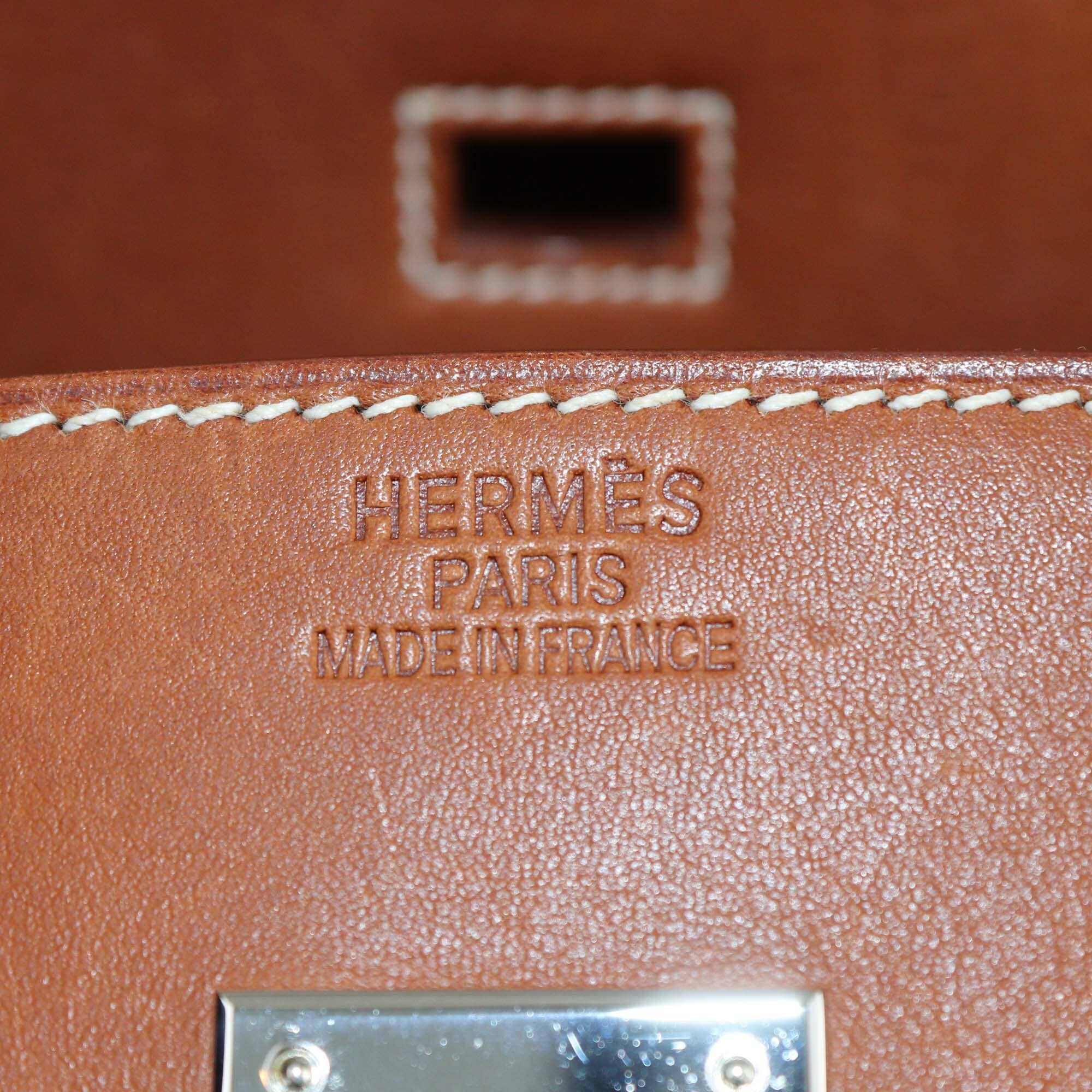 Hermes Fauve/Natural Toile and Barenia Palladium Hardware Birkin 35 Womens Hermes