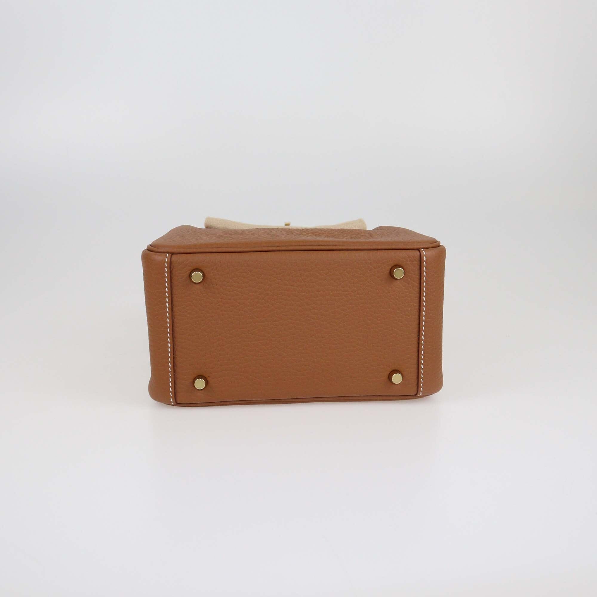Hermes Gold Clemence Mini Lindy Bag Womens Hermes