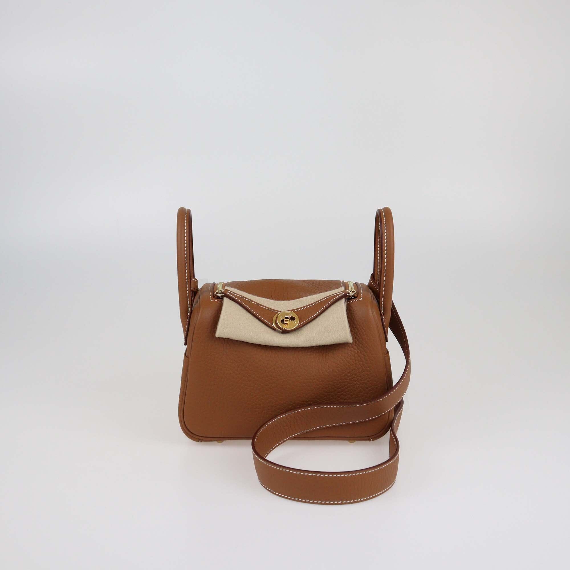 Hermes Gold Clemence Mini Lindy Bag Womens Hermes