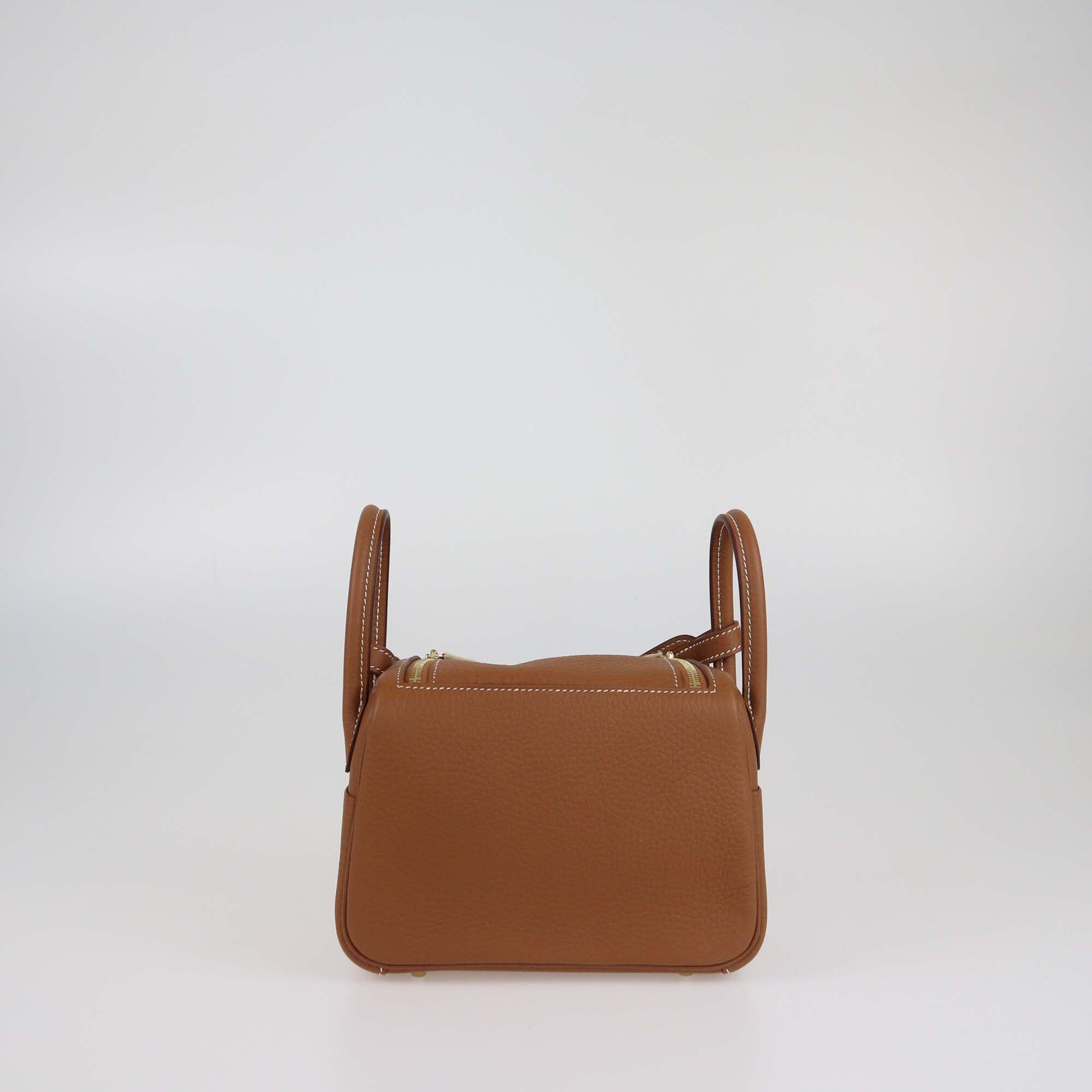 Hermes Gold Clemence Mini Lindy Bag Womens Hermes