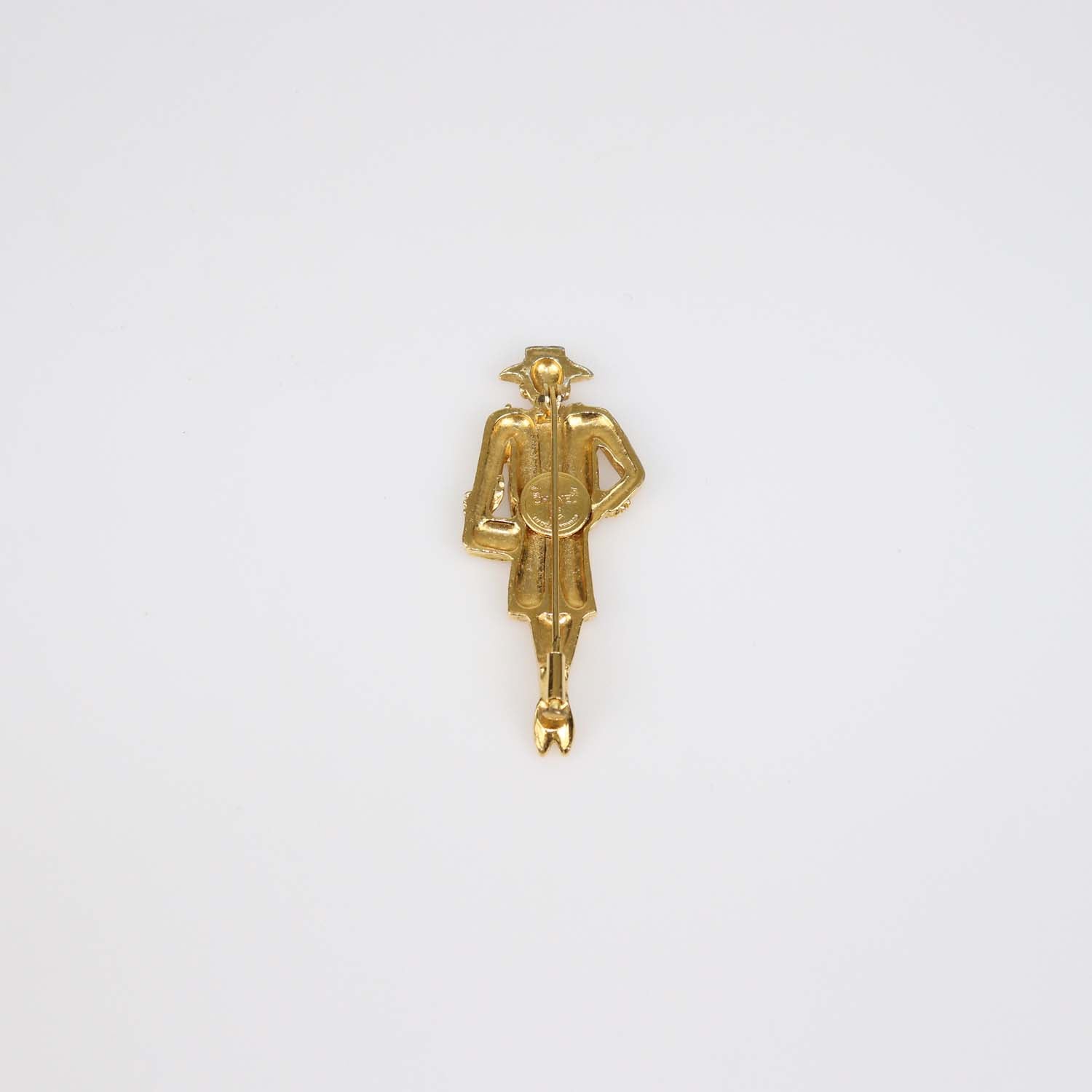 Chanel Gold Plated Coco Mademoiselle Pin Brooch