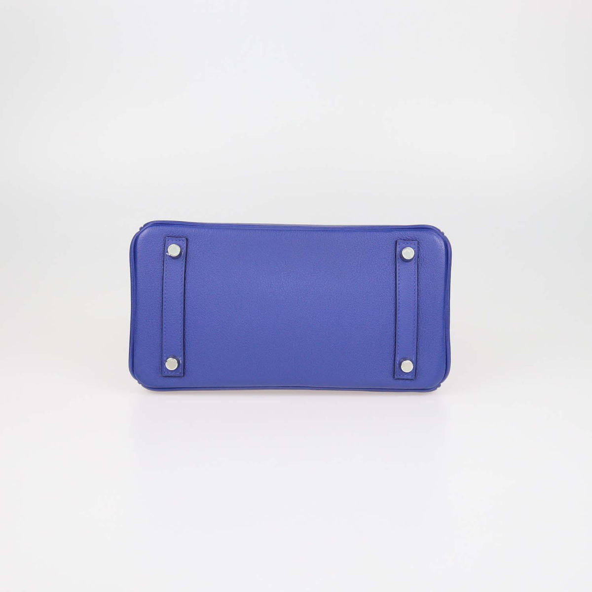 Hermes Blue Electric Novillo Leather Palladium Hardware Birkin 25 Bag