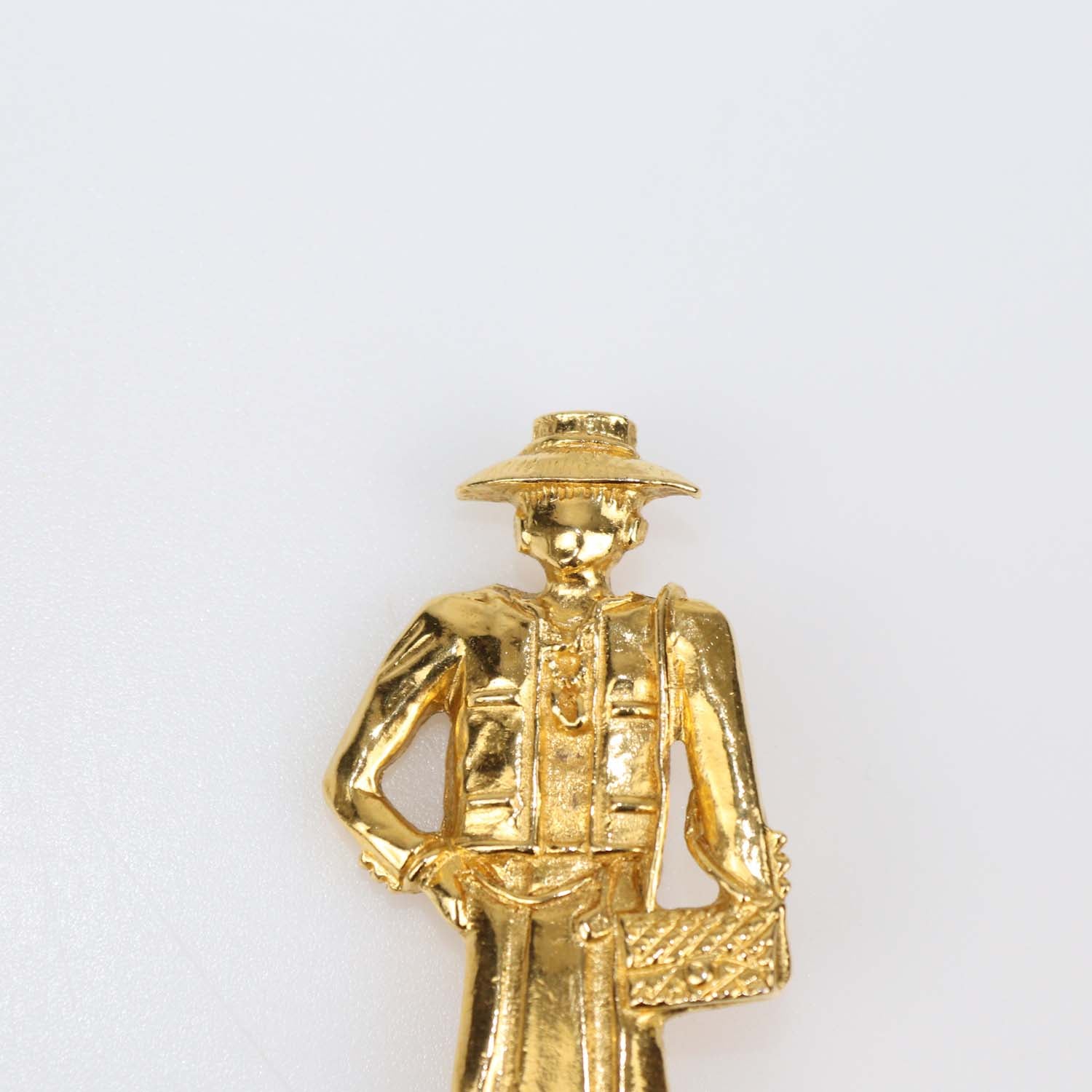 Chanel Gold Plated Coco Mademoiselle Pin Brooch