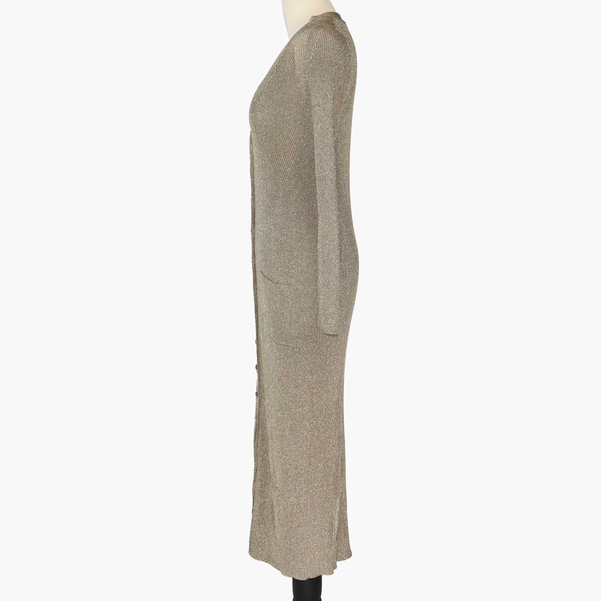 Valentino Green Glittery Long Cardigan Dress Clothing Valentino