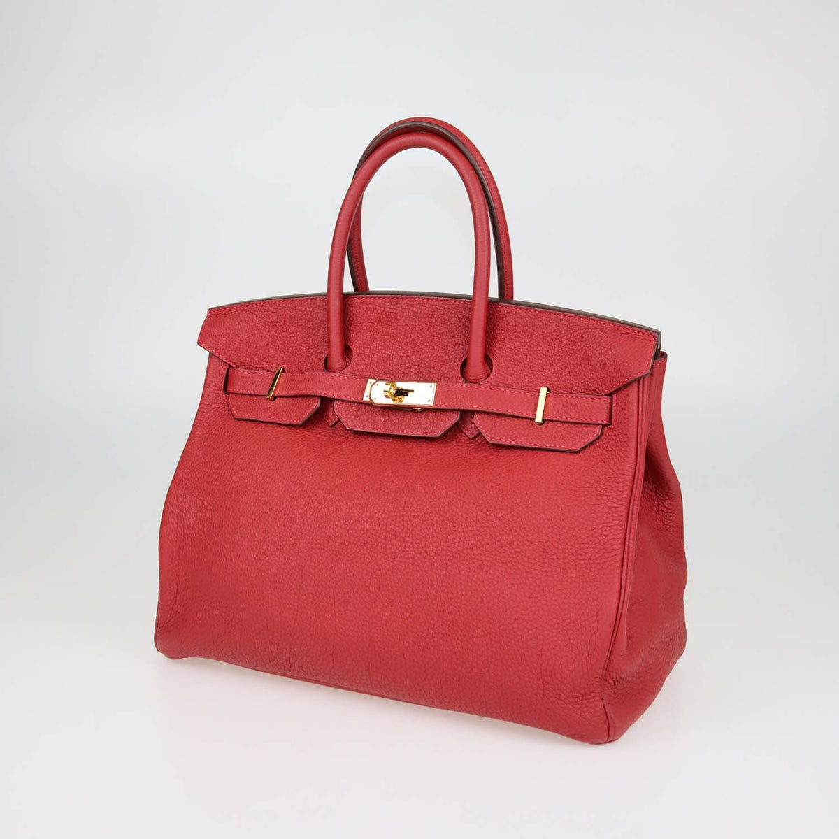 Hermes Vermillon Togo Leather Gold Hardware Birkin 35 Bag