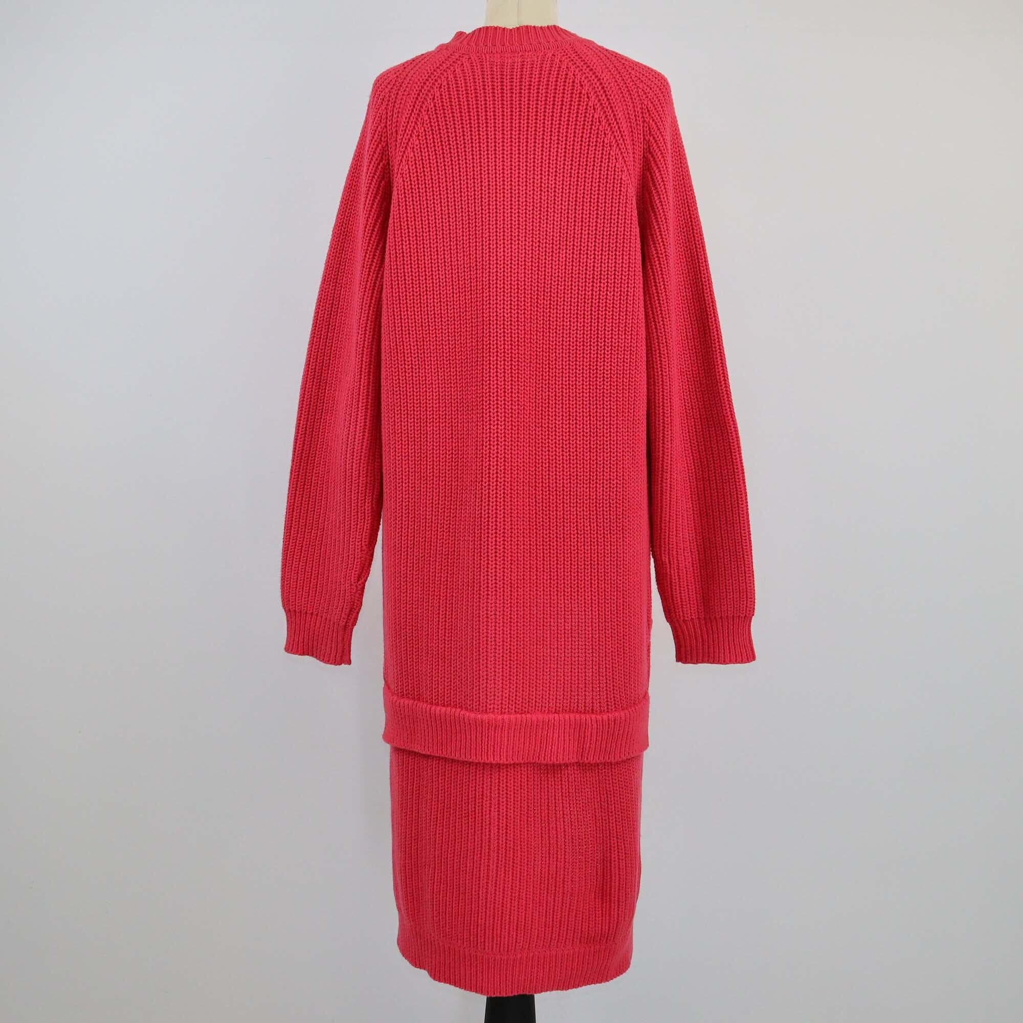 Christopher Shannon Pink Knitted Sweater Dress Womens Christopher Shannon