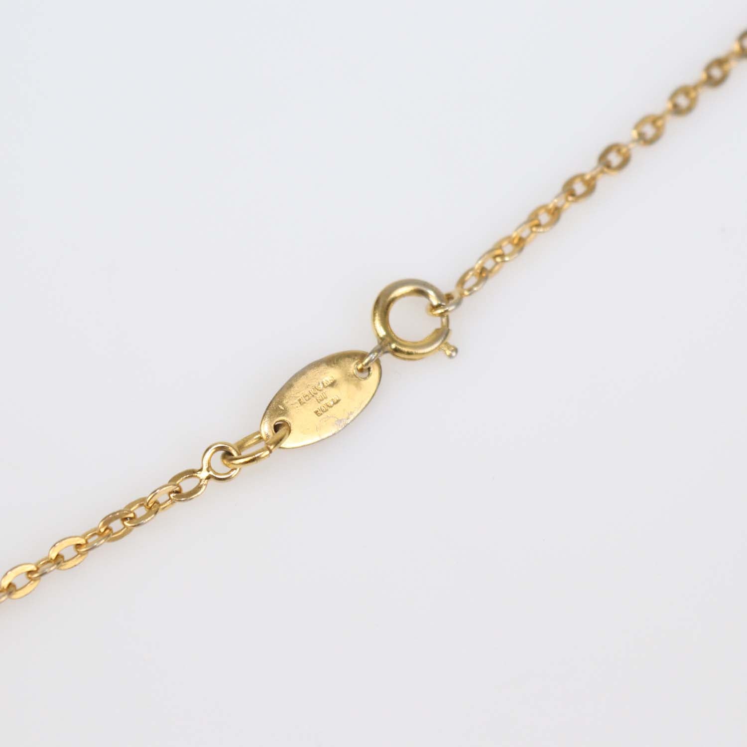 Chanel Gold Plated Metal CC Pendant Necklace