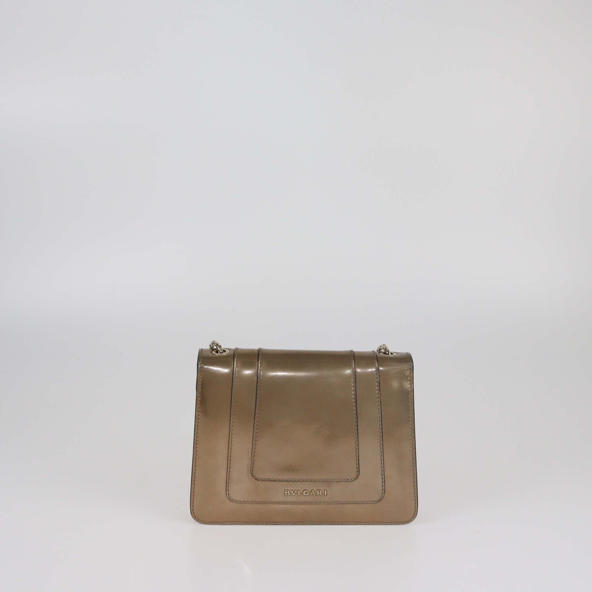 Bvlgari Bronze Patent Serpenti Forever Crossbody Bag Womens Bvlgari