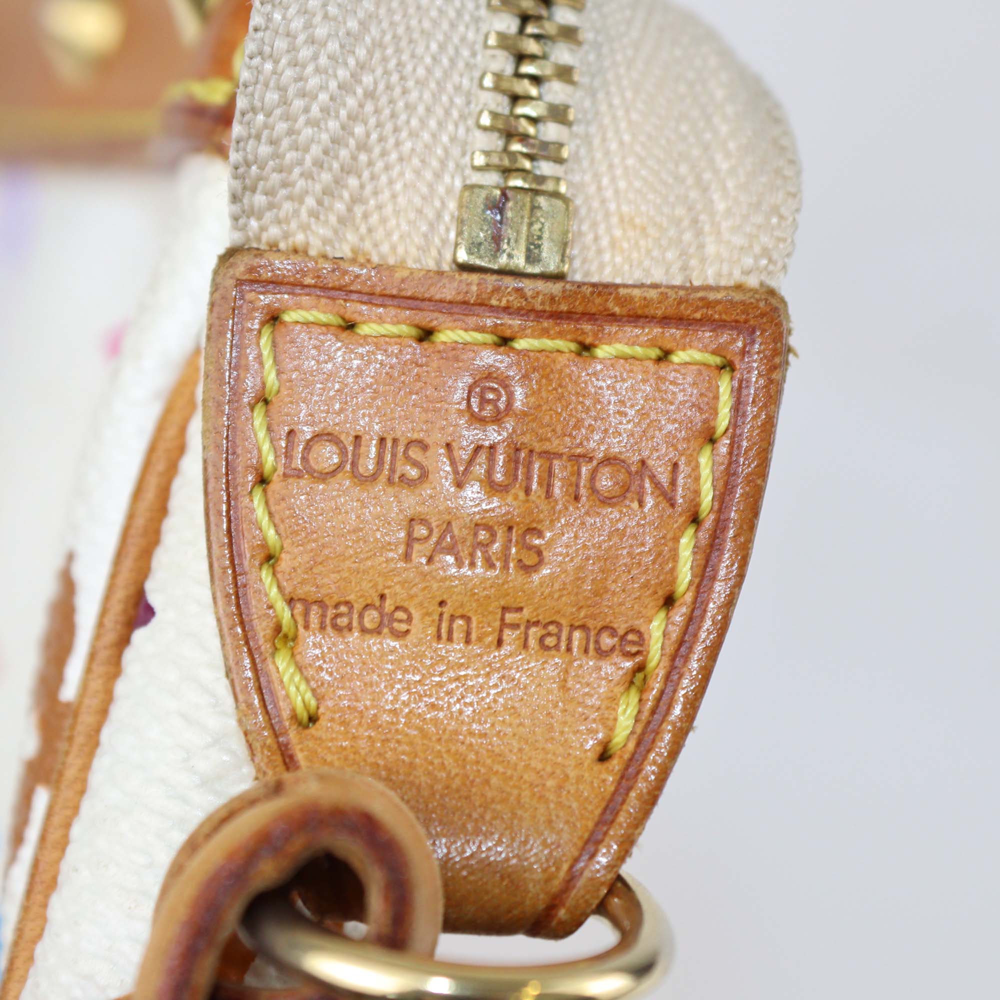 Louis Vuitton White Multicolor Canvas Pochette Accessoires