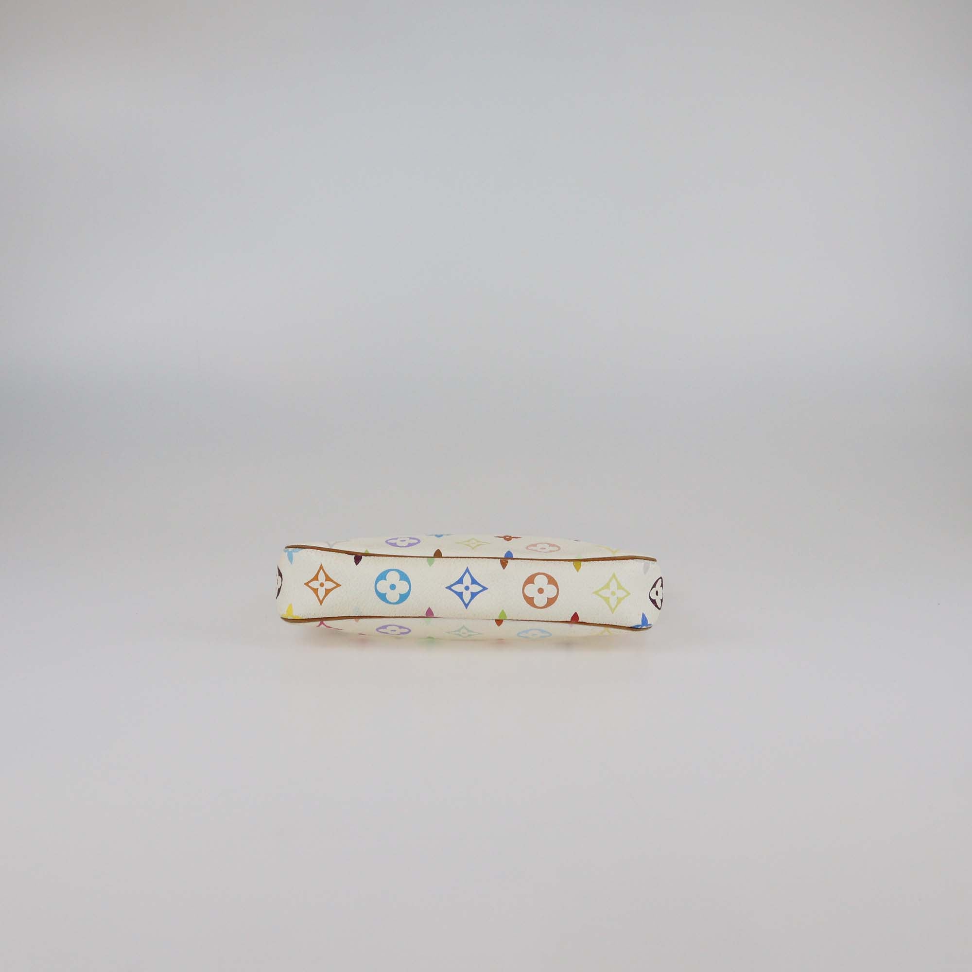 Louis Vuitton White Multicolor Canvas Pochette Accessoires