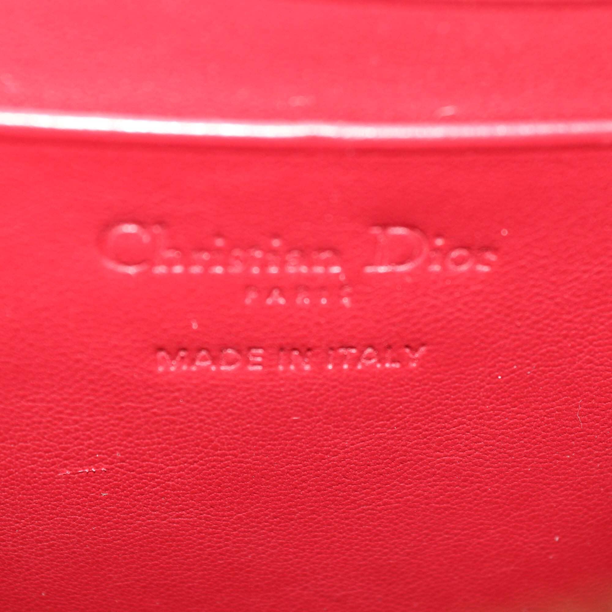Christian Dior Red Cannage Patent Lady Dior Call'in Dior Phone Holder Womens Christian Dior