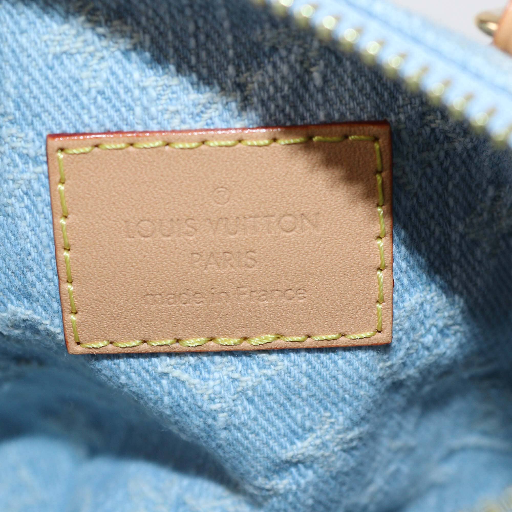 Louis Vuitton Sky Blue Denim Monogram Nano Speedy Bag Womens Louis Vuitton