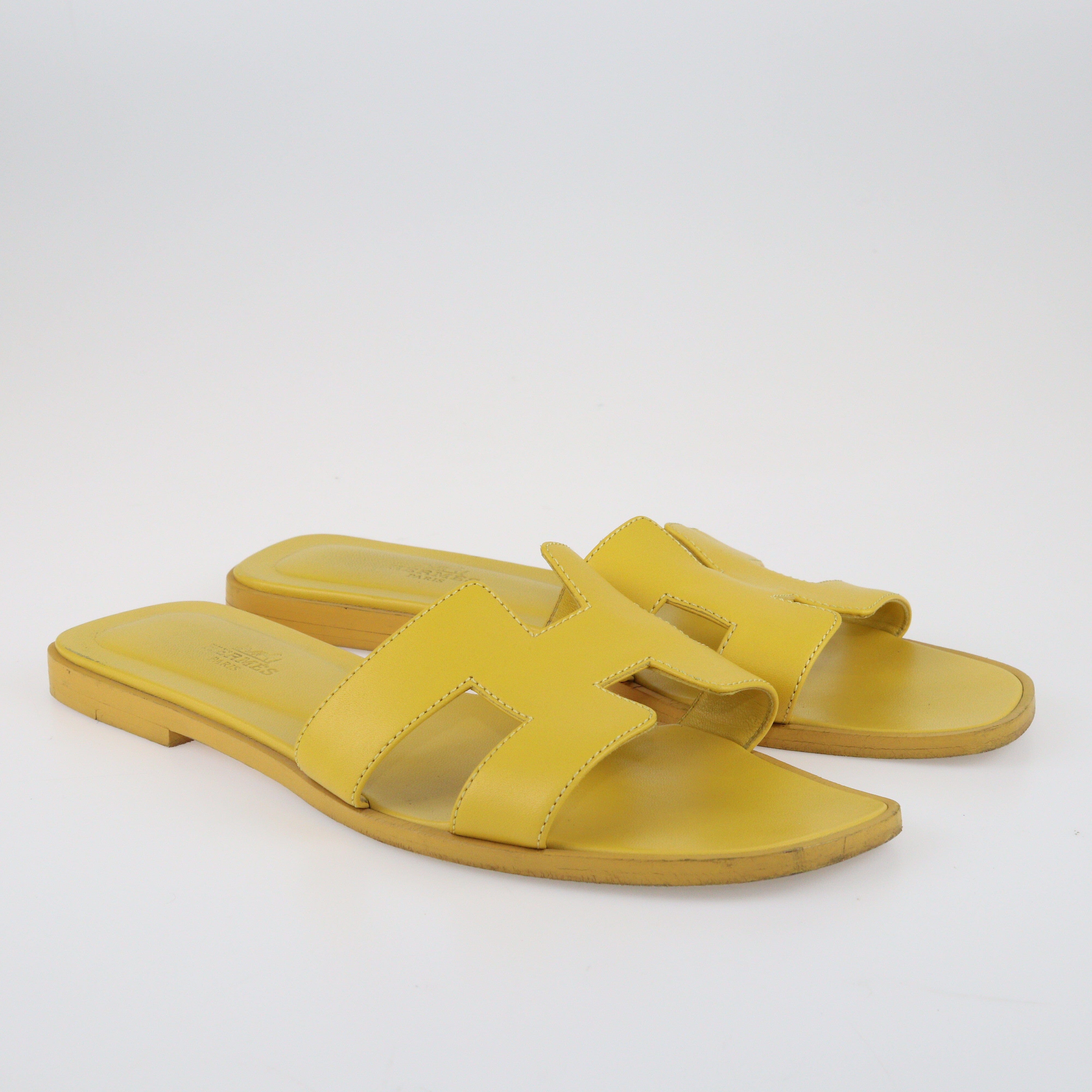 Yellow Oran Sandals Shoes Hermes 