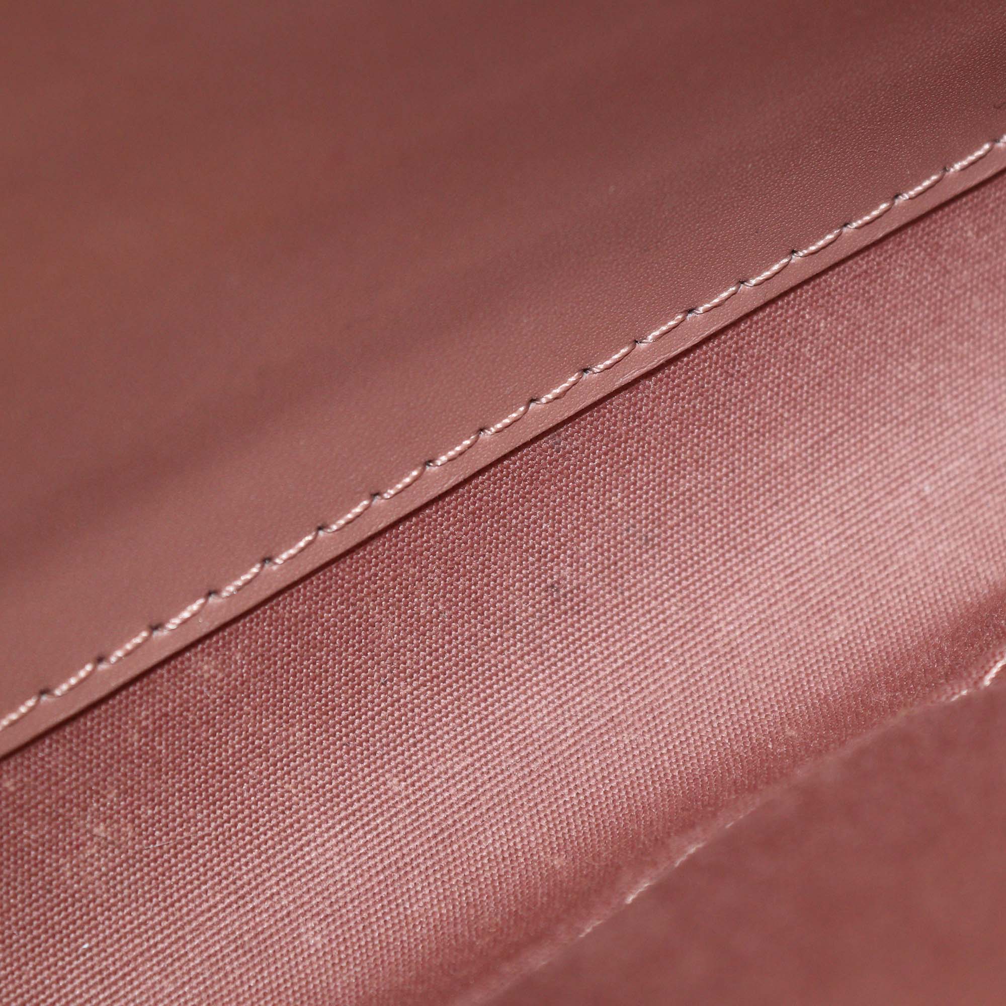 Louis Vuitton Rose Velours Vernis Louise Clutch