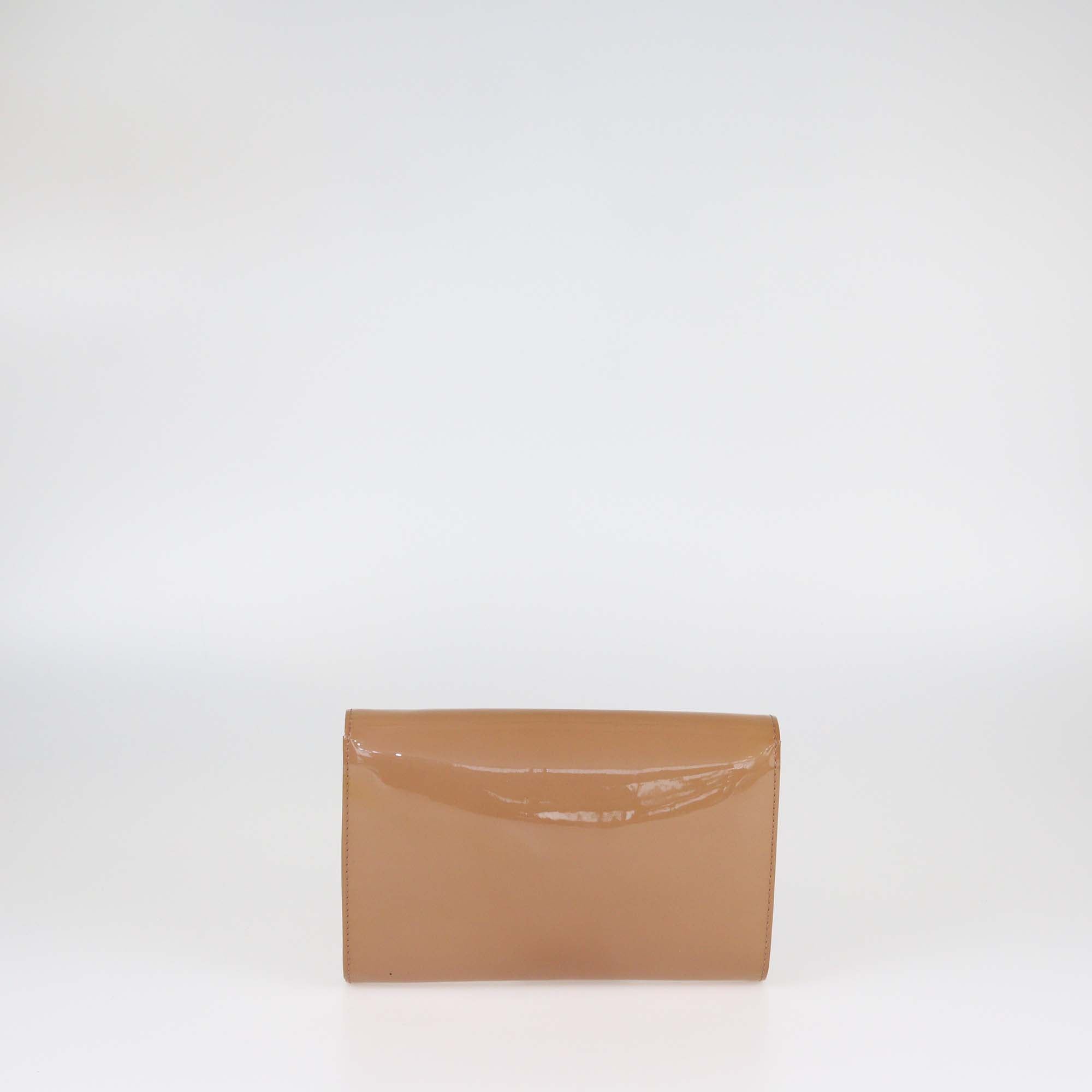 Louis Vuitton Rose Velours Vernis Louise Clutch