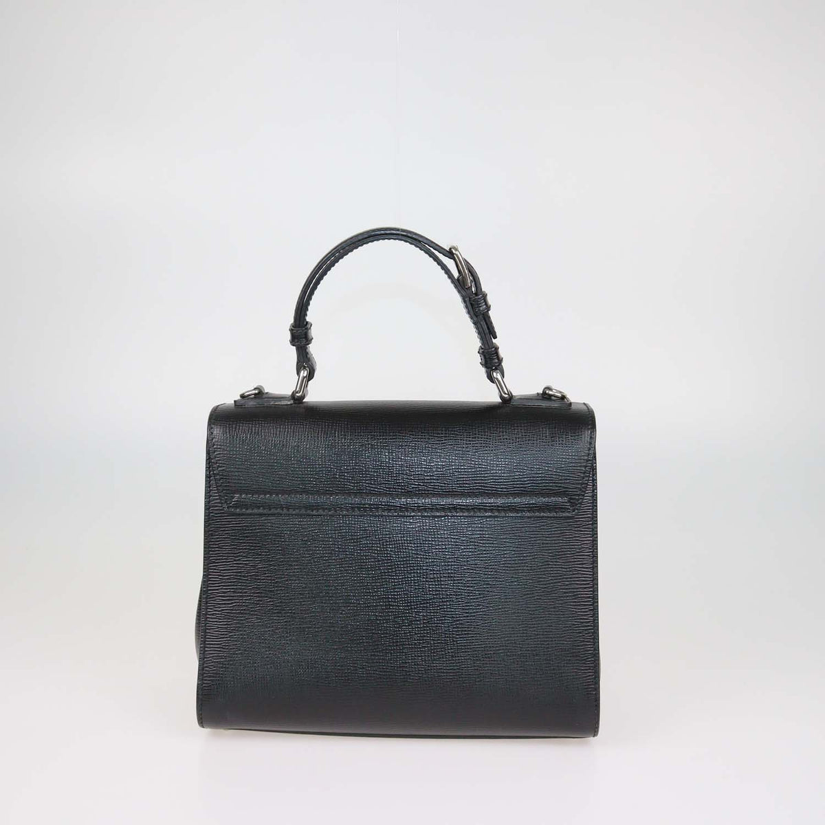 Dolce & Gabbana Black Leather Medium Miss Monica Top Handle Bag