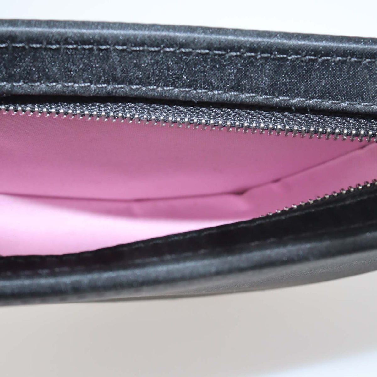 L'Alingi Black Satin Crystal Embellished Eternity Clutch Bag