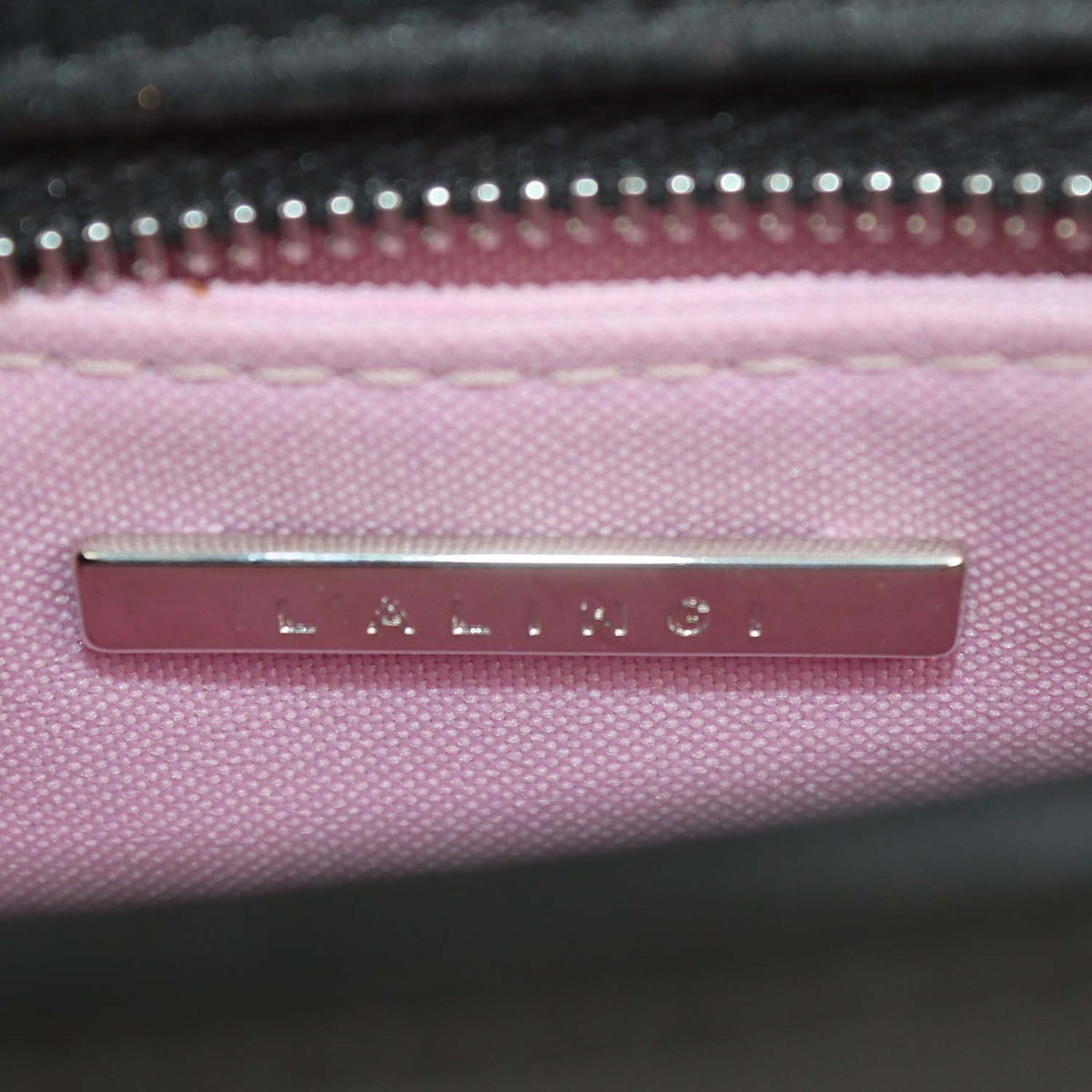 L'Alingi Black Satin Crystal Embellished Eternity Clutch Bag