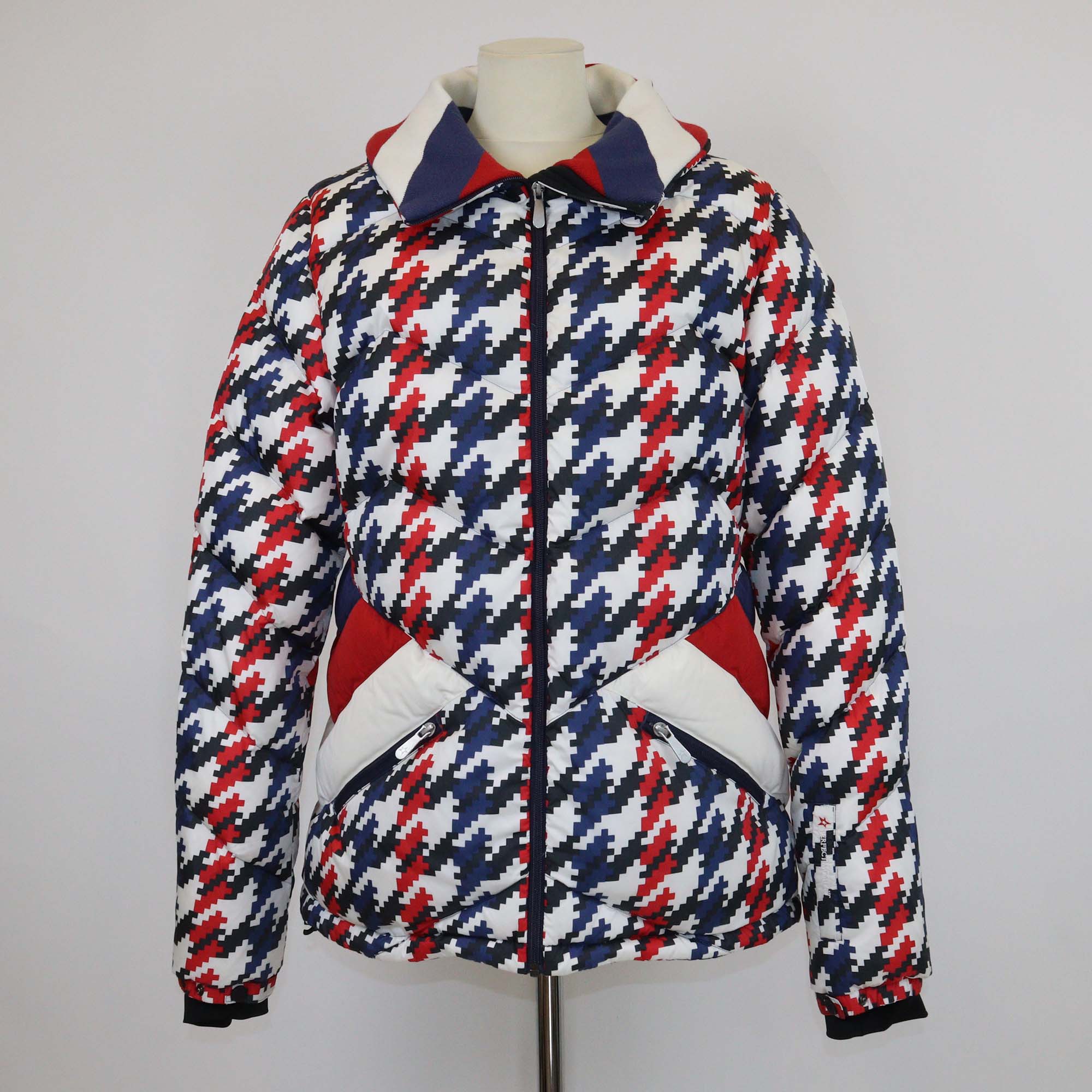 Perfect Moment Multicolor Nylon Houndstooth Apres Duvet Ski jacket