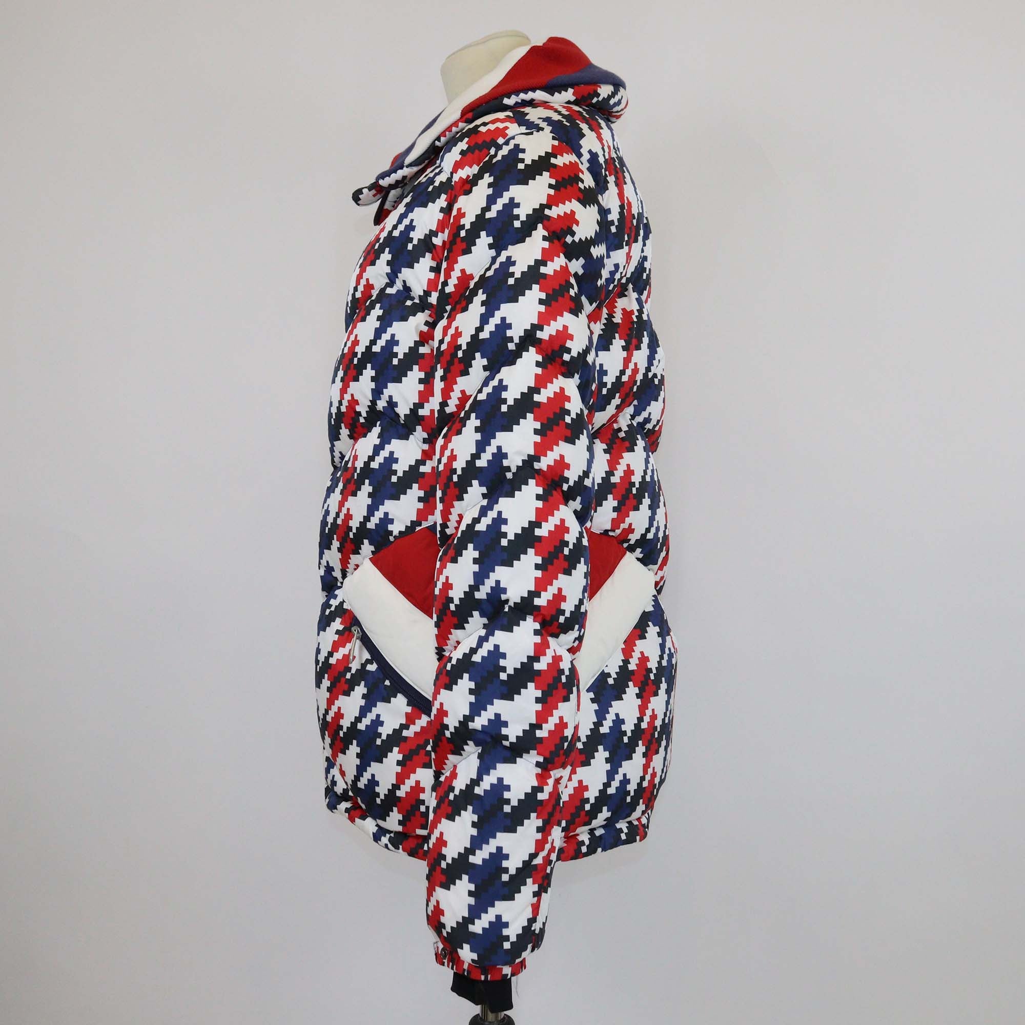 Perfect Moment Multicolor Nylon Houndstooth Apres Duvet Ski jacket