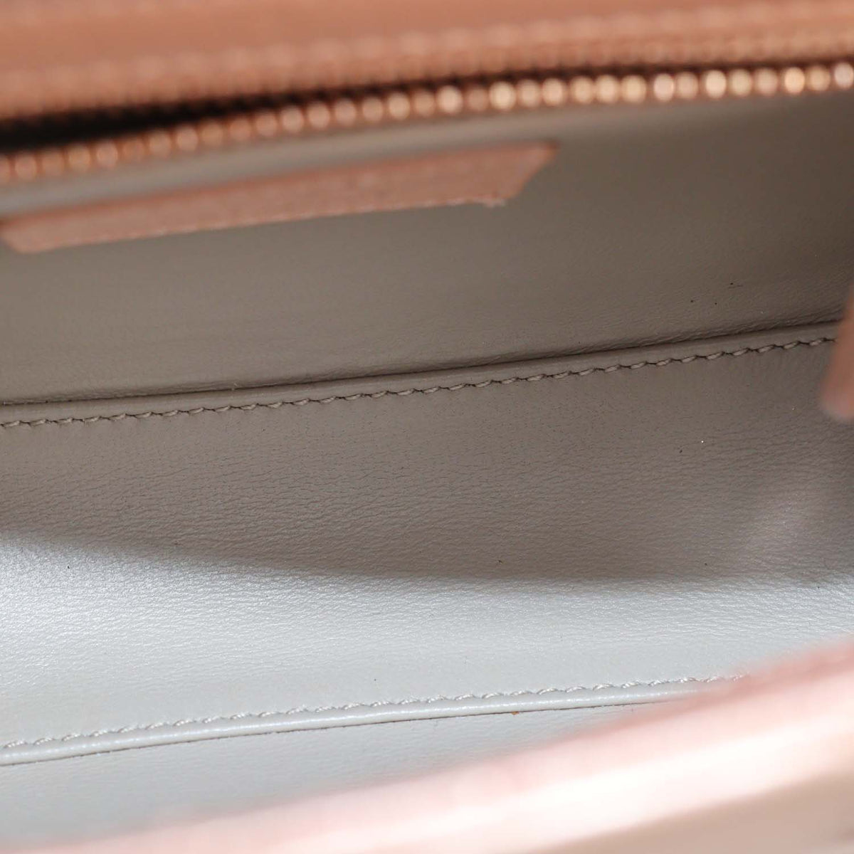 Christian Dior Metallic Pink Ostrich Mini Lady Dior Tote