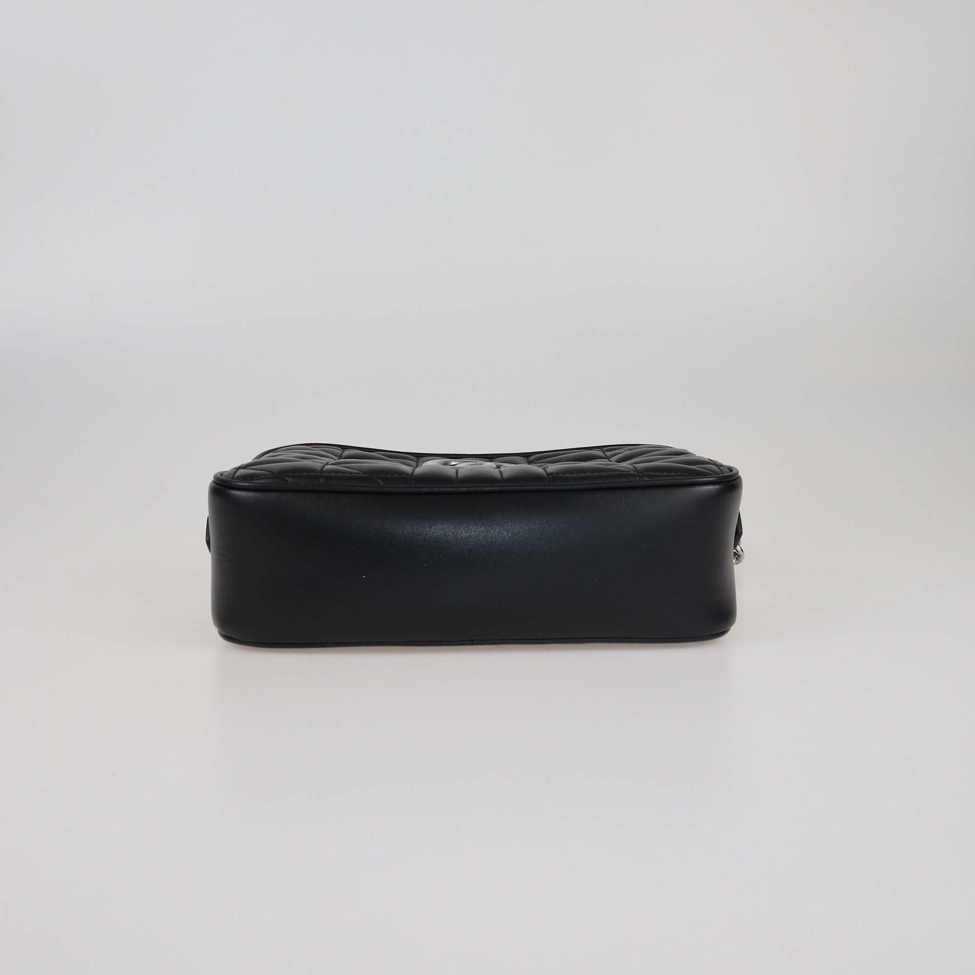 Gucci Black Mix Matelasse Small GG Marmont Camera Shoulder Bag Womens Gucci