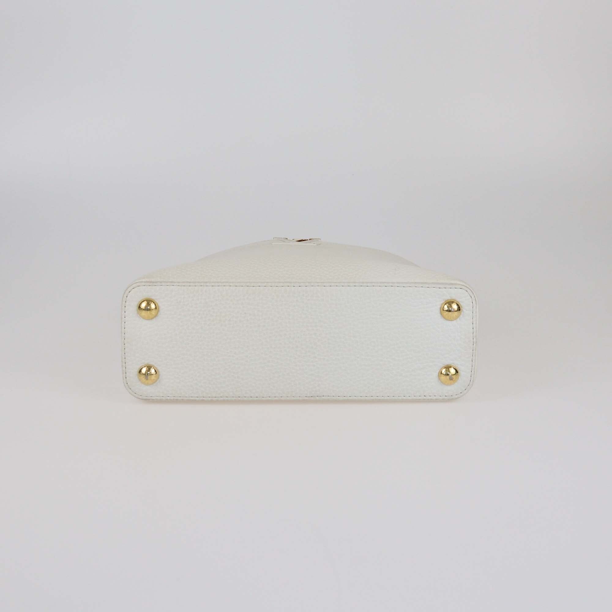 Louis Vuitton White Capucines BB Bag Womens Louis Vuitton