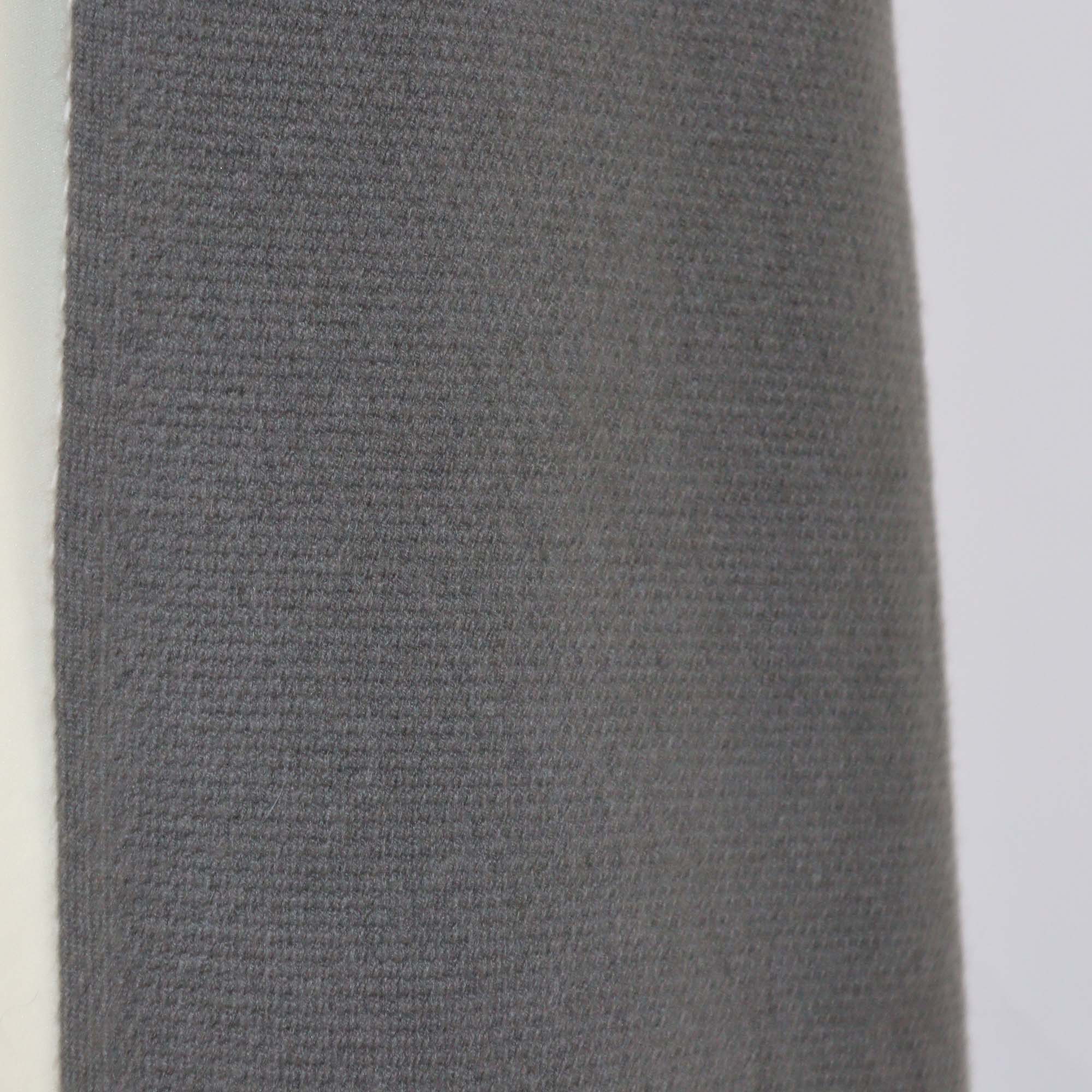 Chanel Grey Cashmere Hooded Scarf