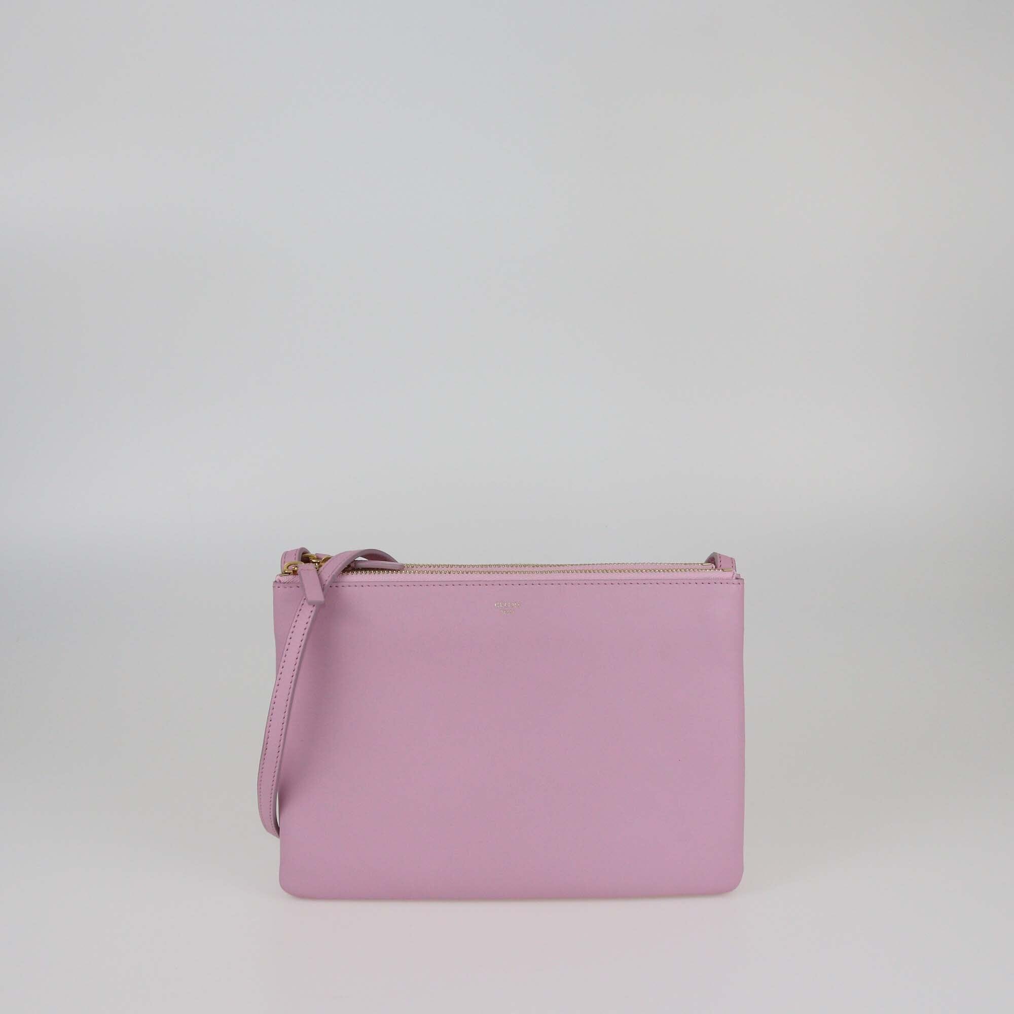 Celine Pink Large Trio Crossbody Bag Womens Celine