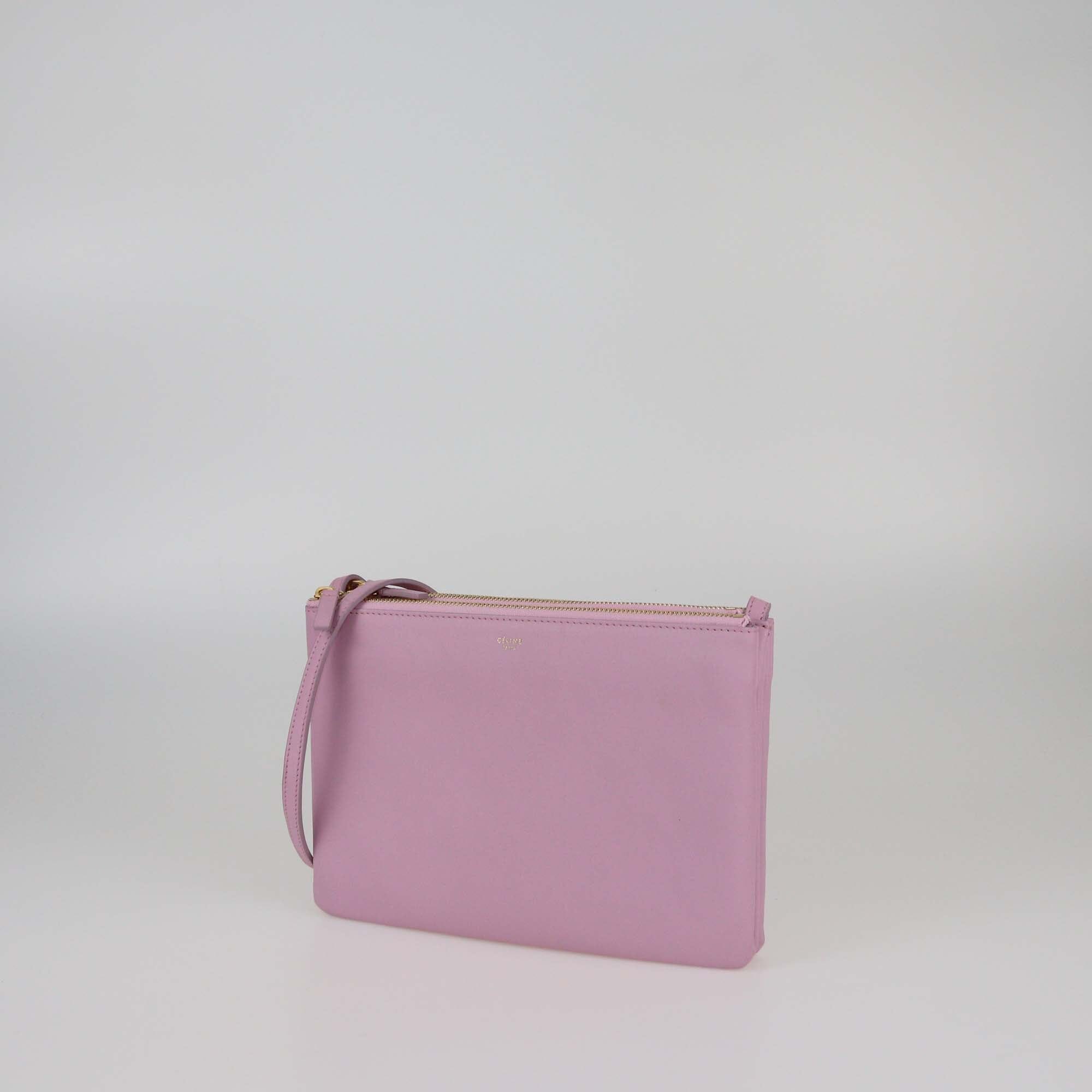Celine Pink Large Trio Crossbody Bag Womens Celine