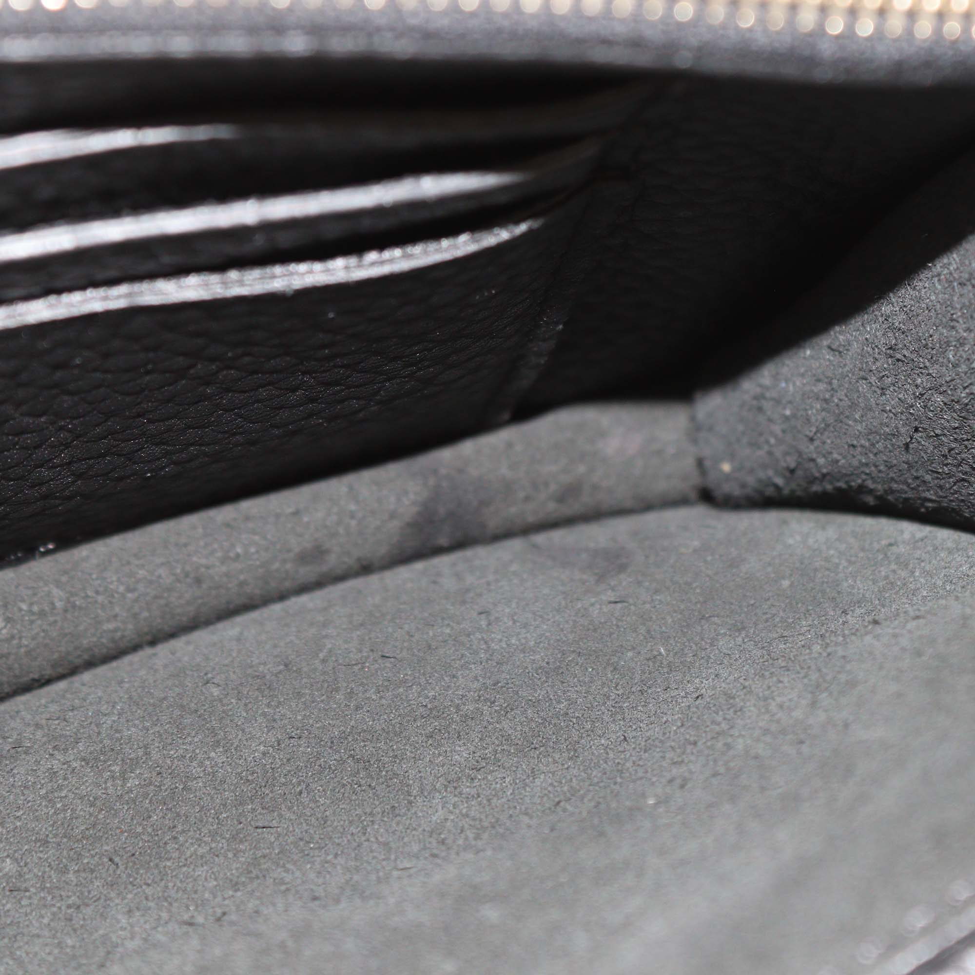 Valentino Black Pebbled Calfskin Rockstud Chain Wallet