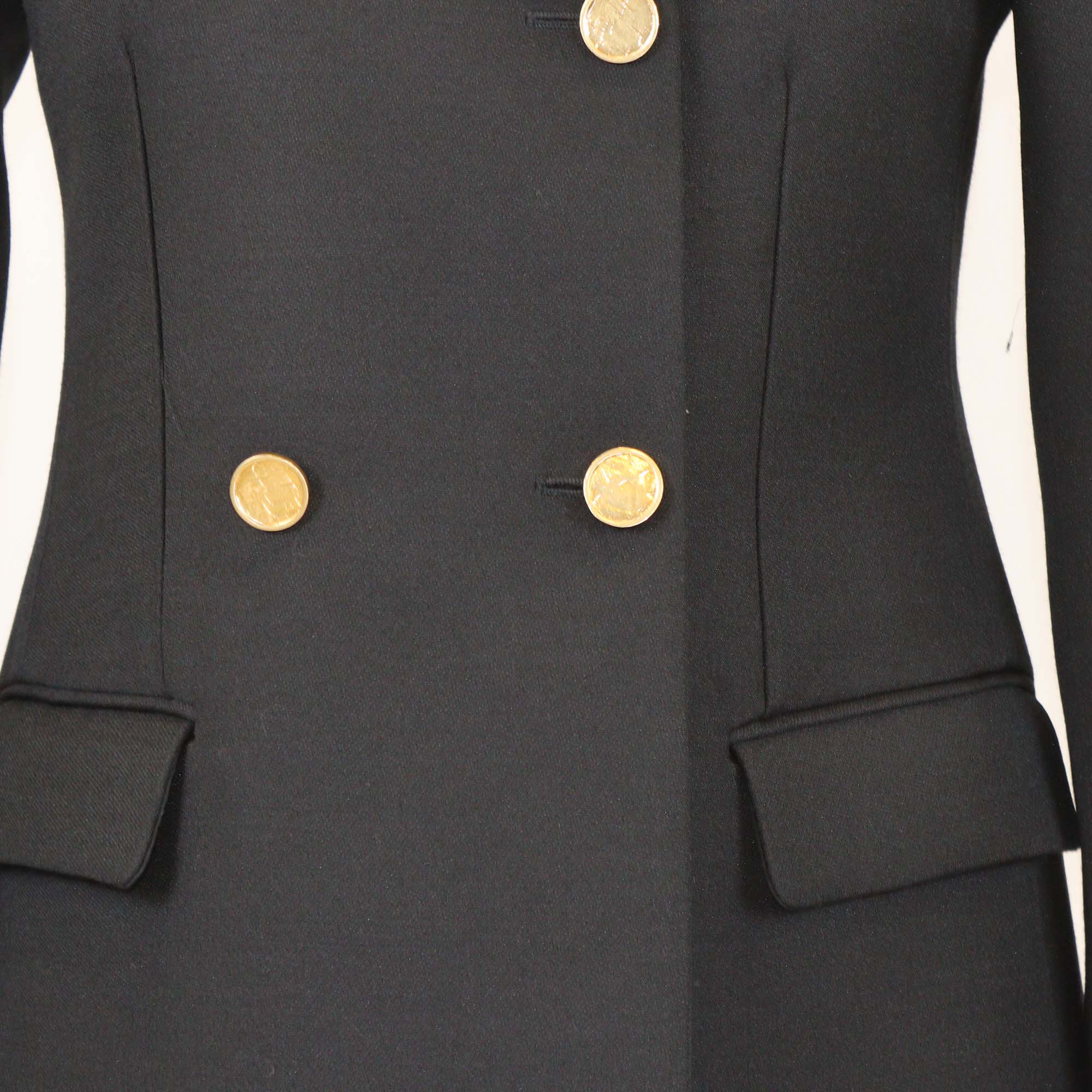 Bottega Veneta Black Wool Blend Double Breasted Blazer