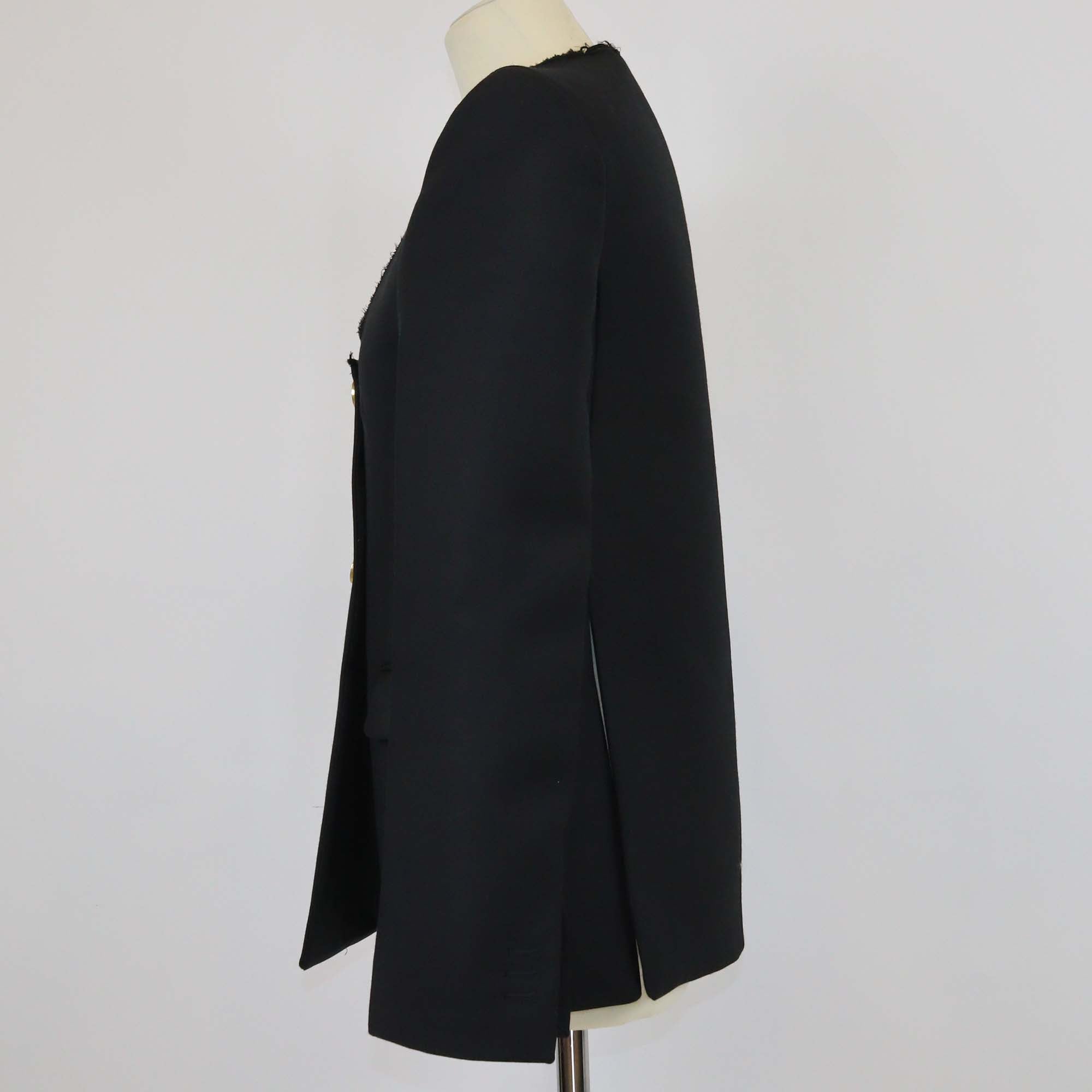 Bottega Veneta Black Wool Blend Double Breasted Blazer